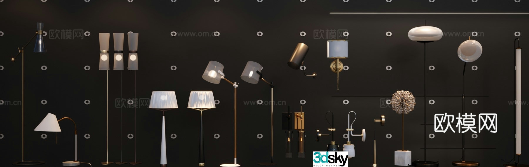 Lamp Floor lamp Table lamp Wall lamp Special-shaped lamp 3D model