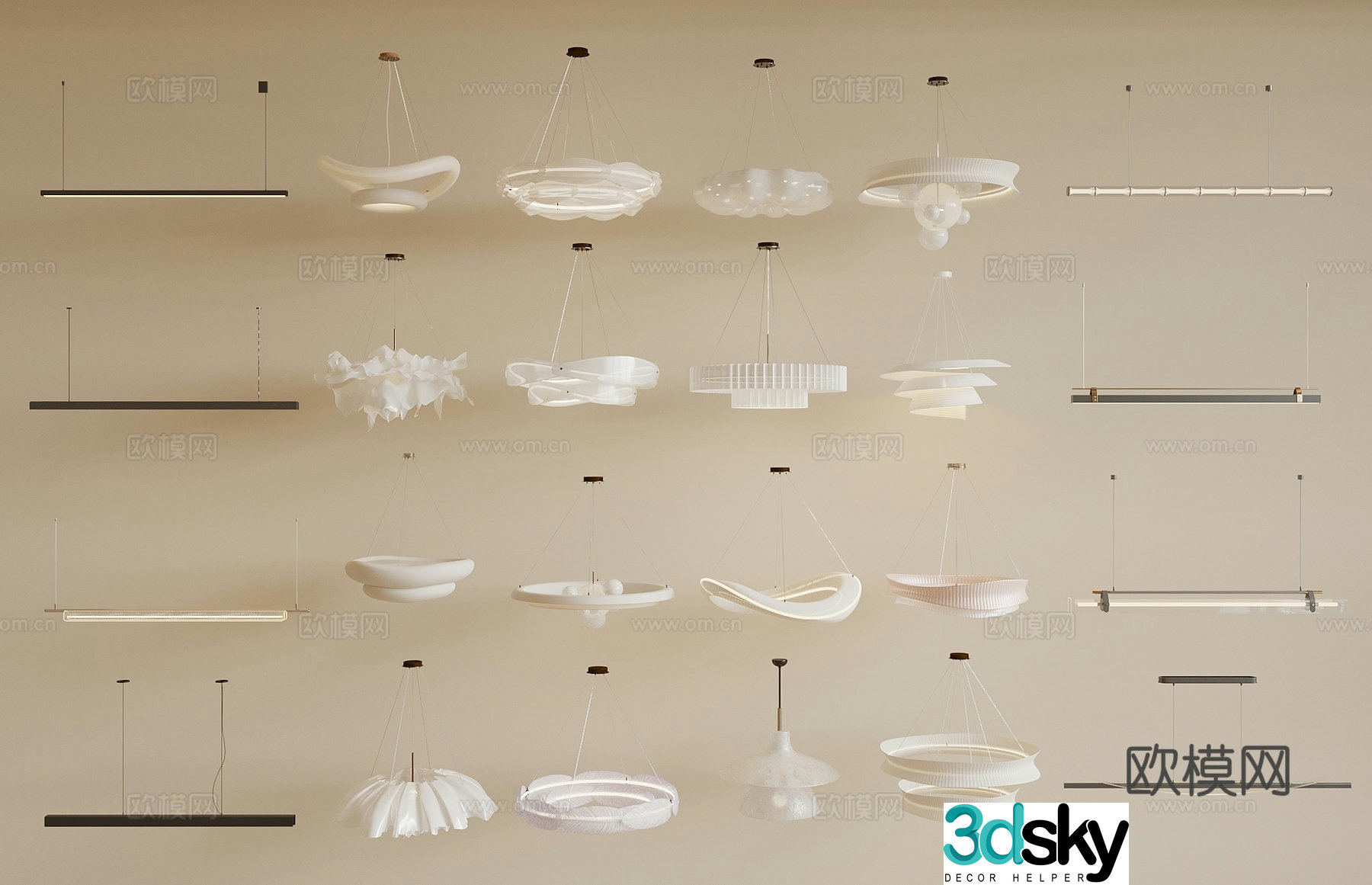Modern Chandeliers Cream-style Chandeliers Living Room Chandeliers Restaurant Chandeliers Study Chandeliers Tea Room Chandeliers 3d Model 3d Model