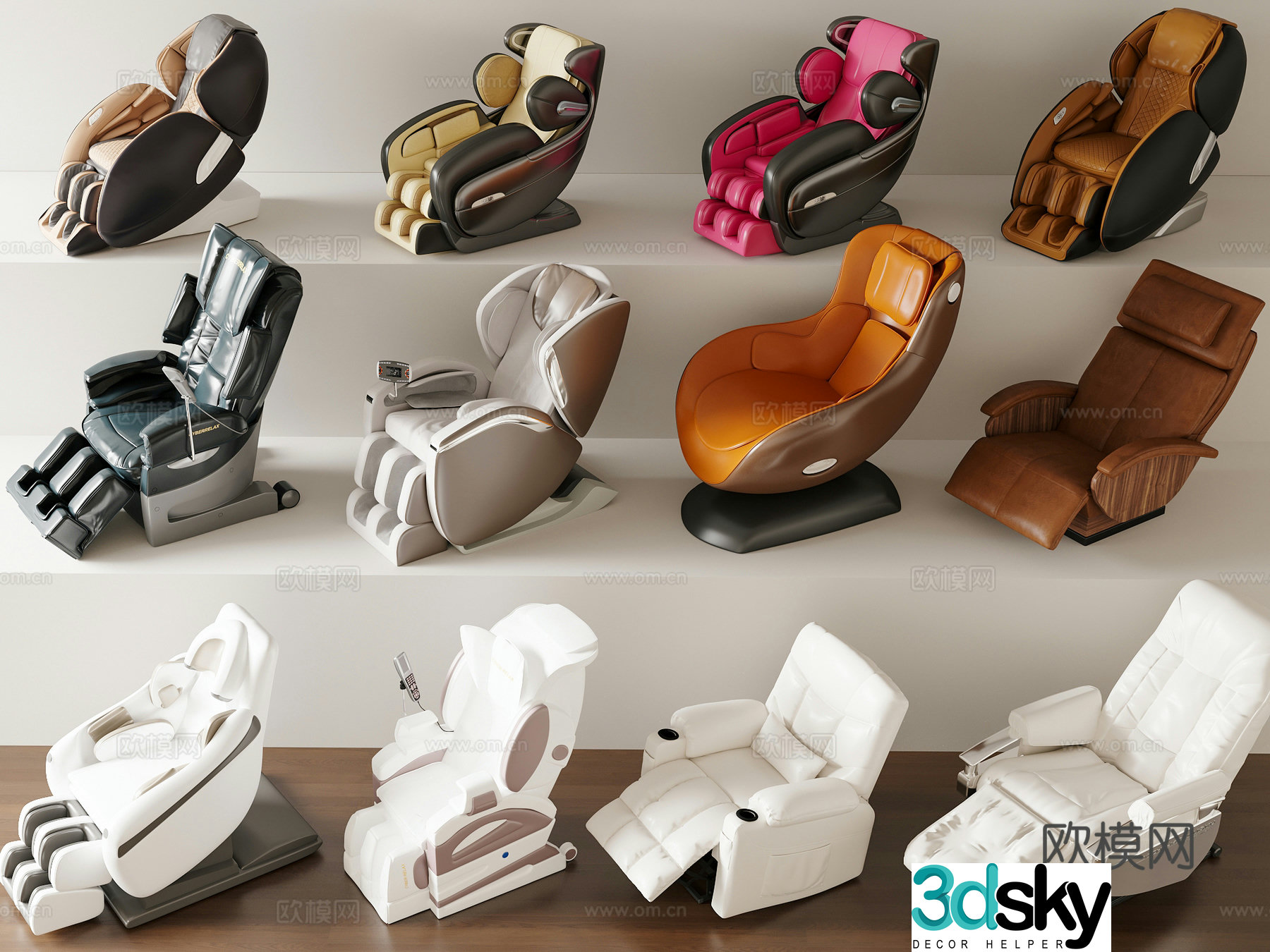 Modern massage chair 3d model