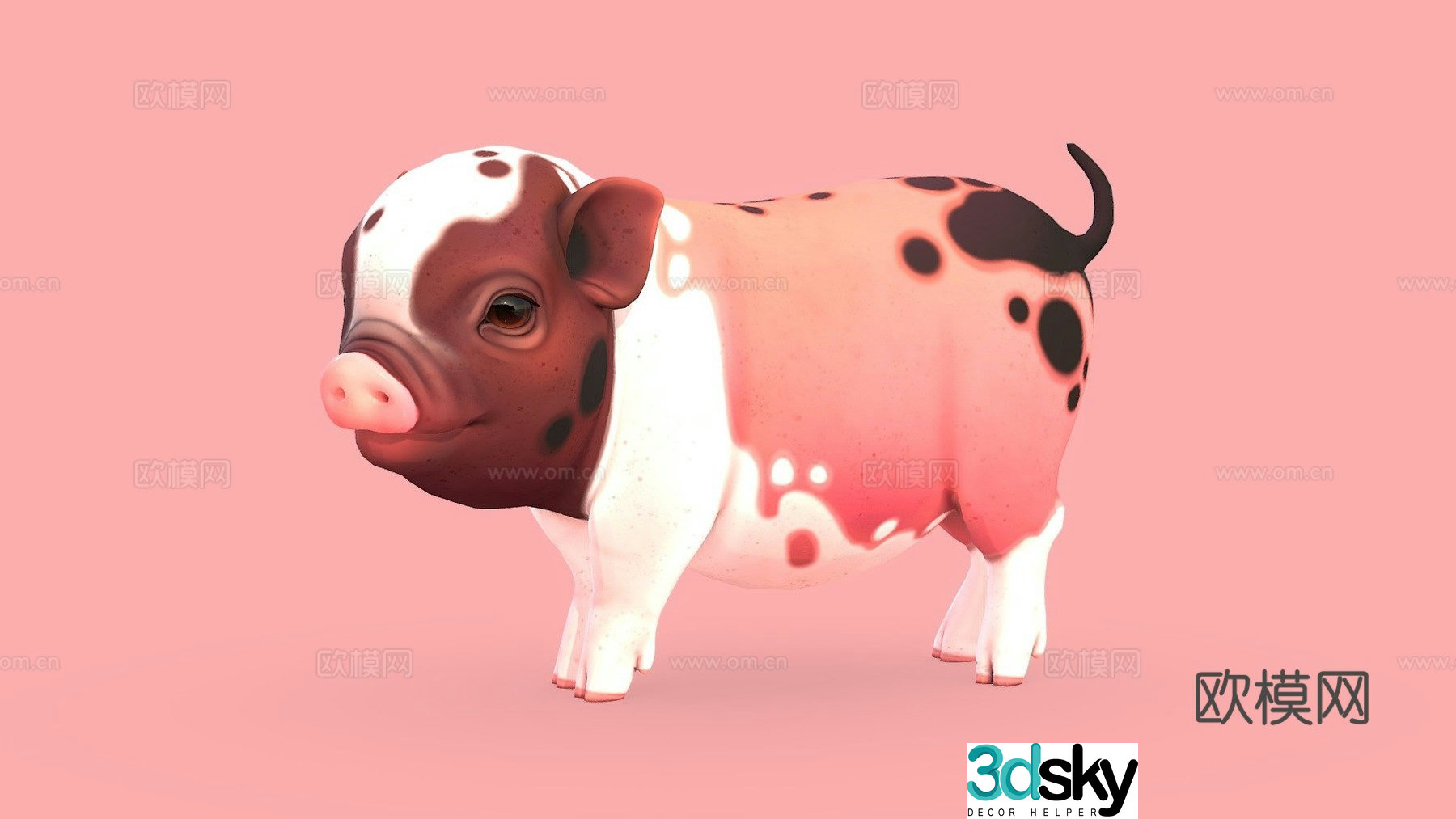 Mini piggy 3d model