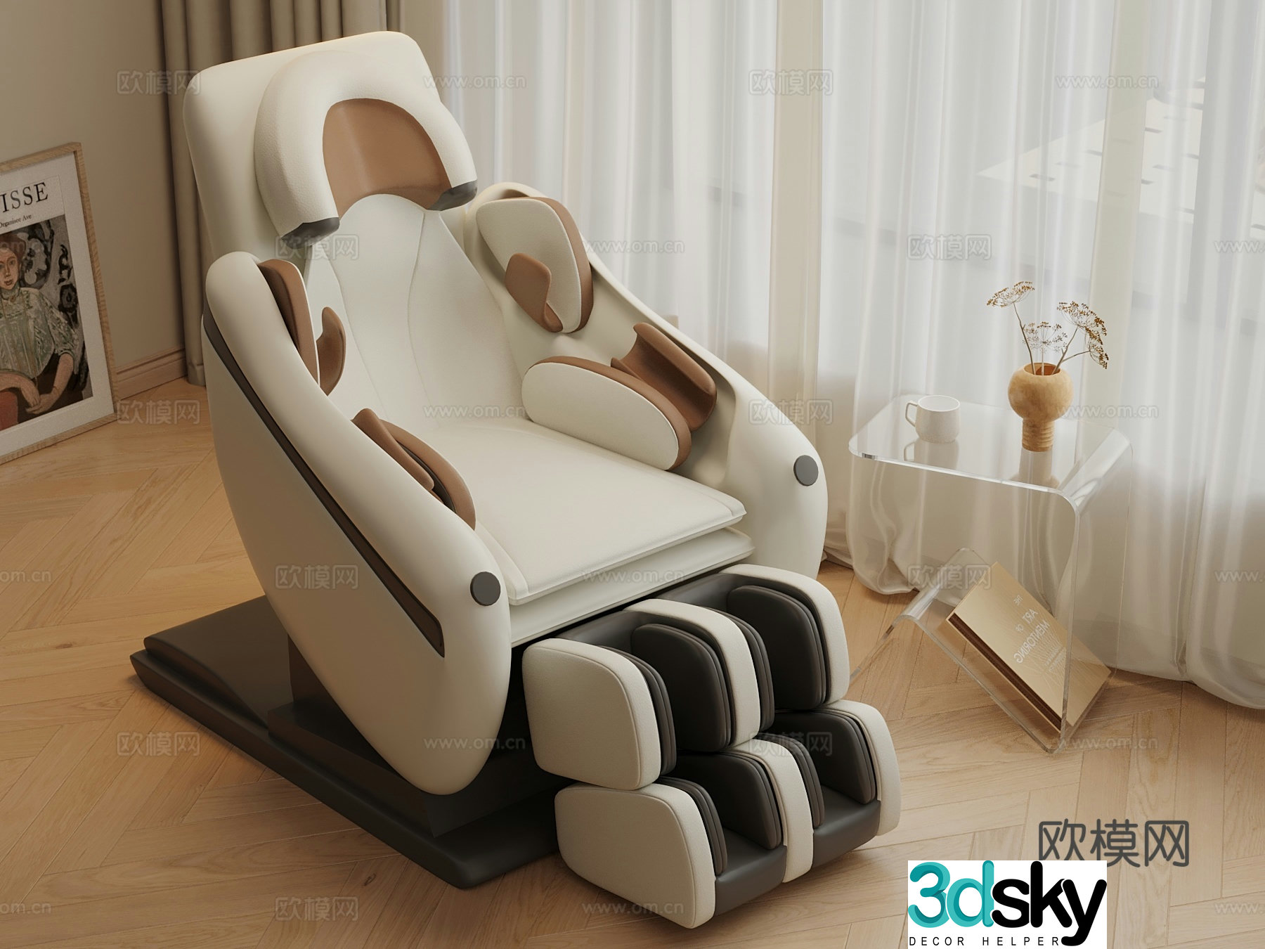 Modern massage chair 3d model