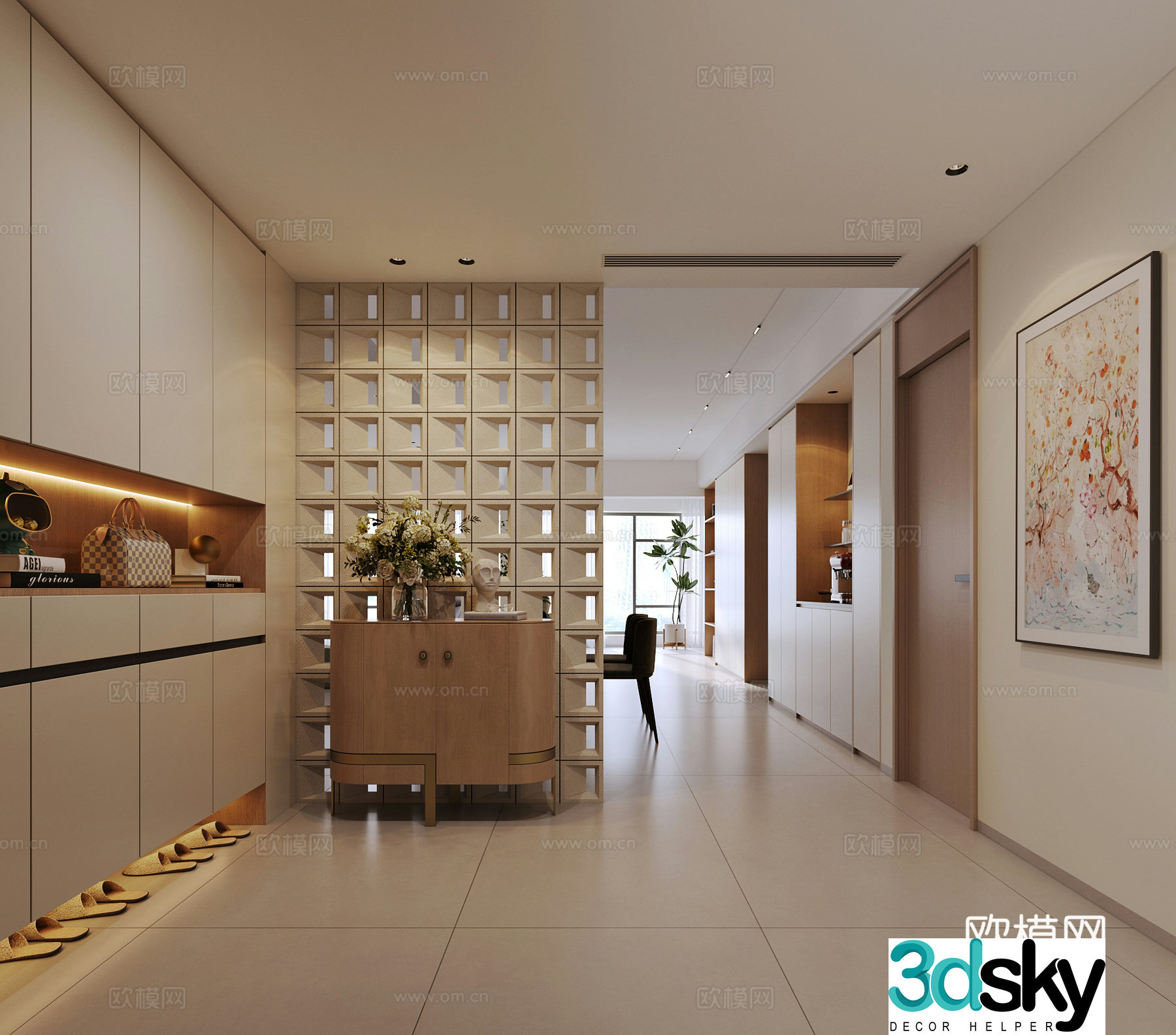 Modern entrance hallway 3D model