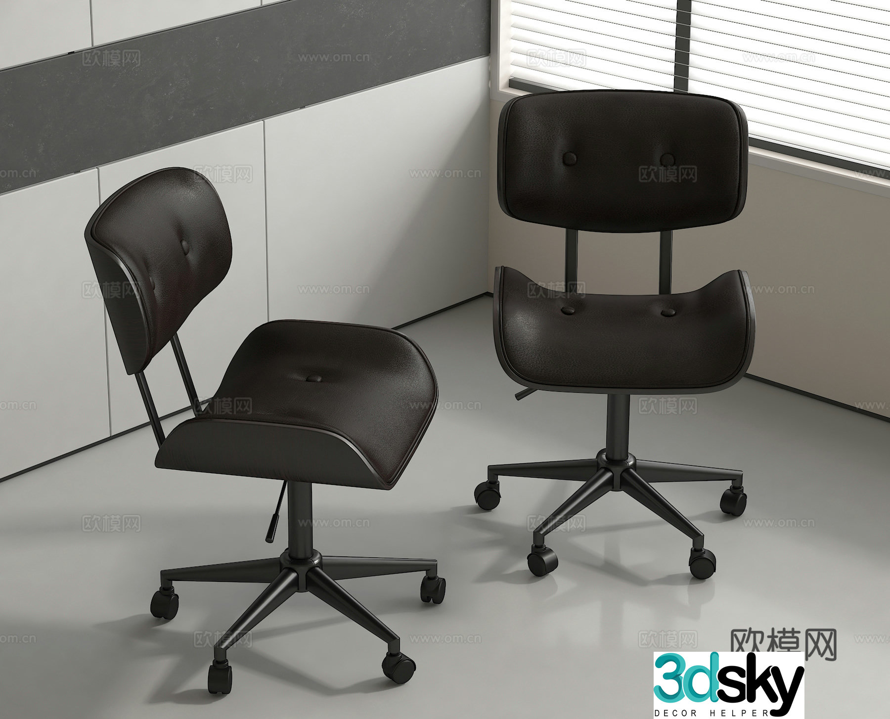 Office chair Single chair Staff chair Staff chair Swivel chair 3d model