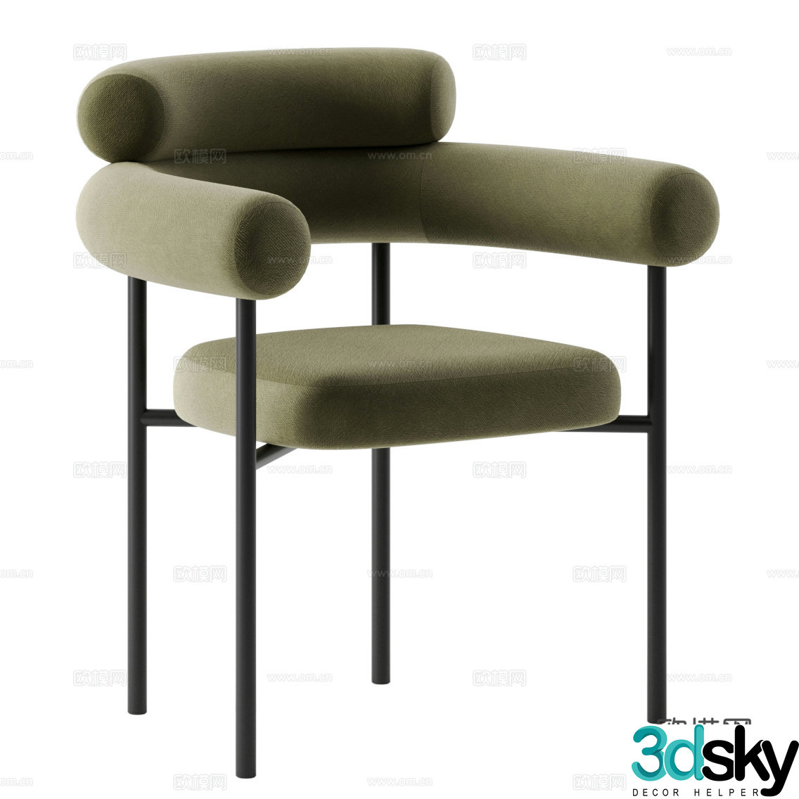Modern Italian extremely simple chair 3d model