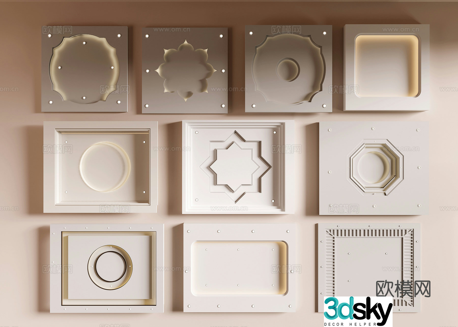 3D model of suspended ceiling