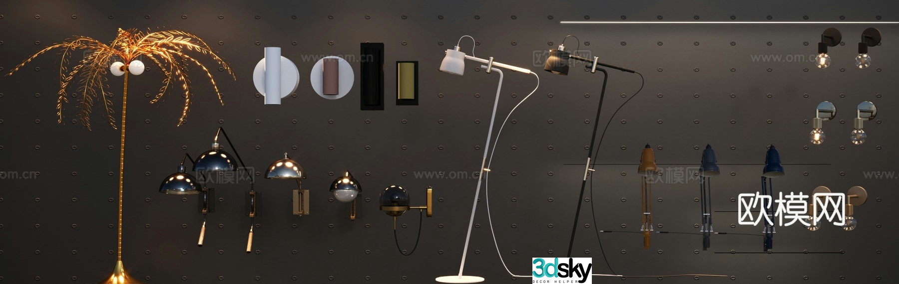 Lamp Floor lamp Table lamp Wall lamp Special-shaped lamp 3D model