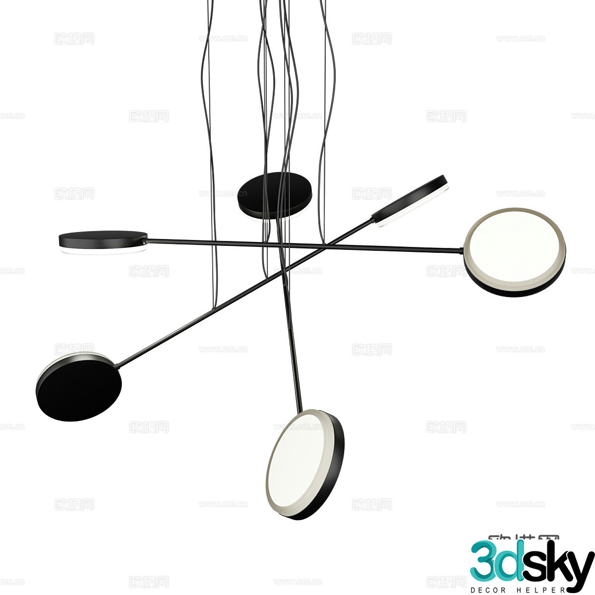 Modern simple chandeliers chandeliers simple chandeliers dining chandeliers living room chandeliers lamps 3D model