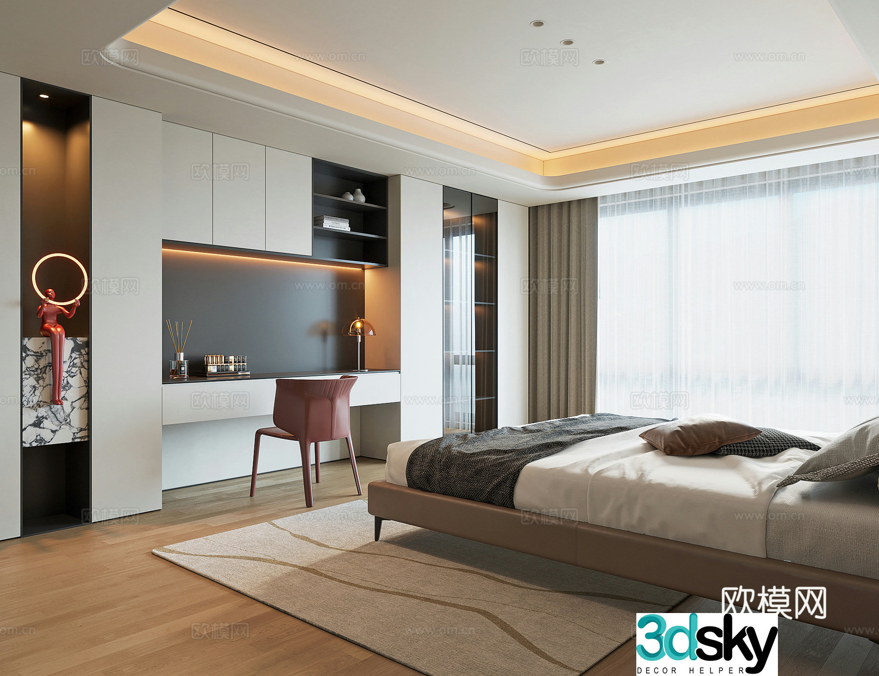 Modern bedroom 3d model