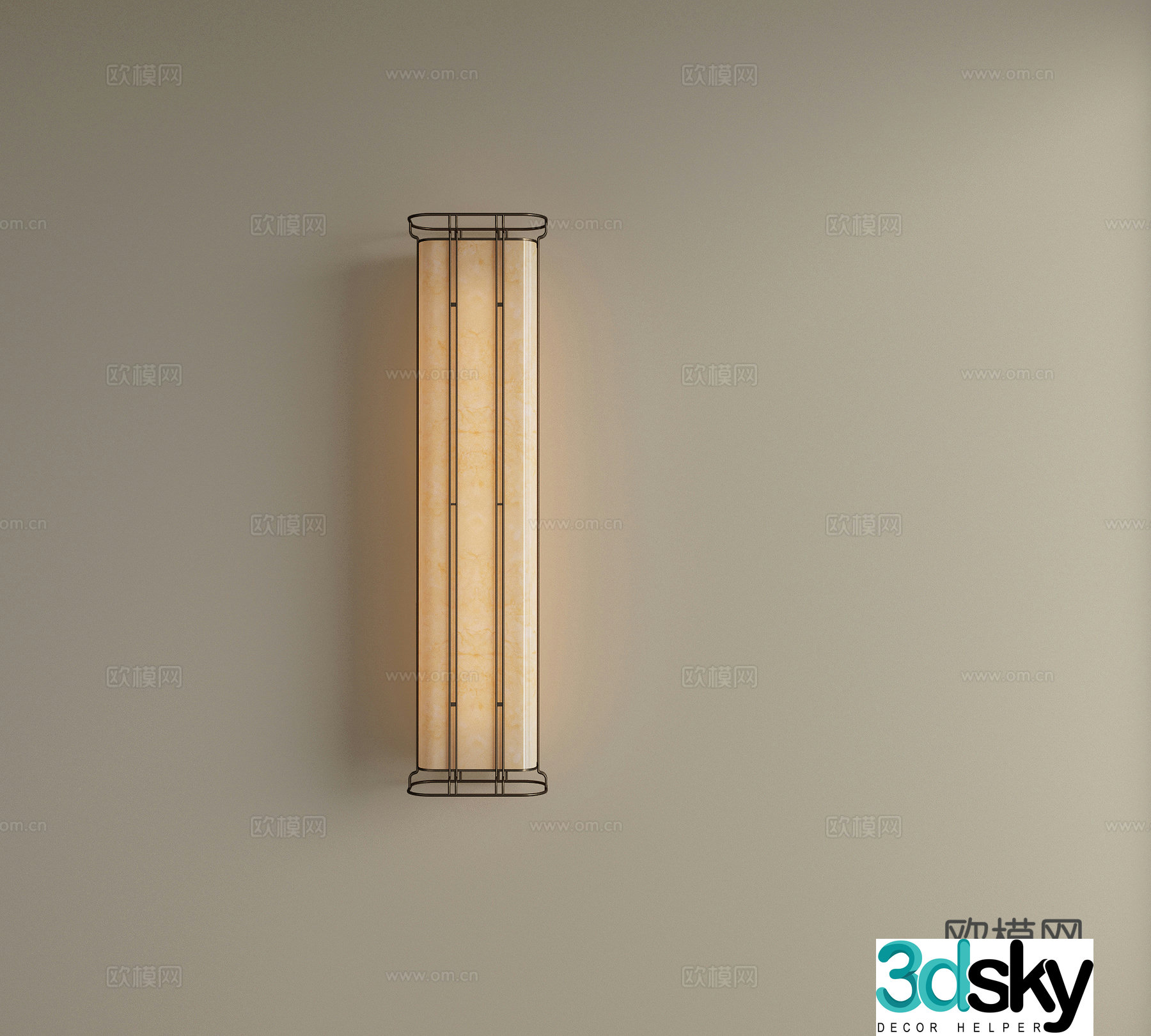 Modern light luxury metal wall lamp Long strip wall lamp Bedside wall lamp front mirror wall lamp Landscape wall lamp 3D model