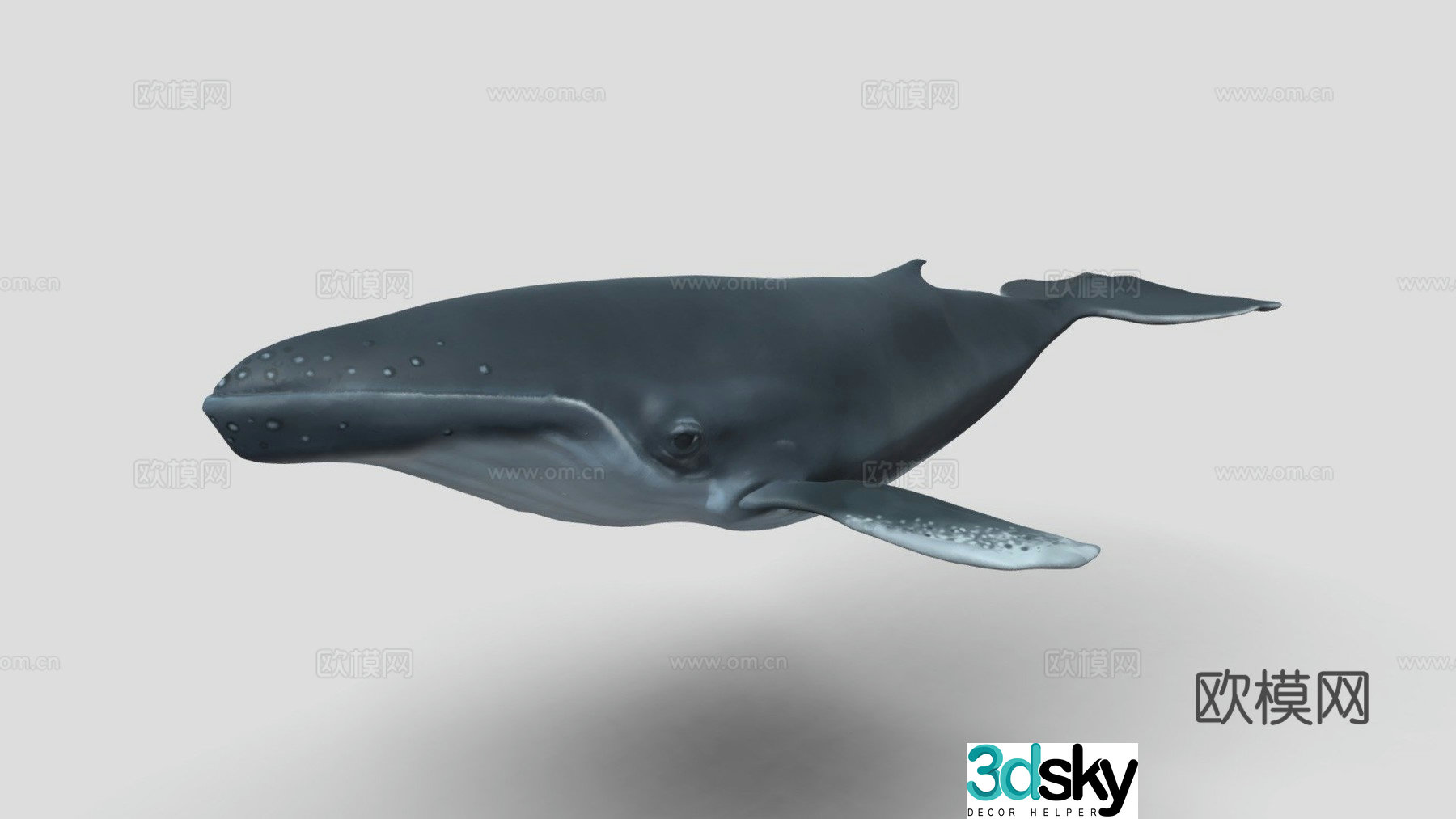 Sculpture whale 3d model