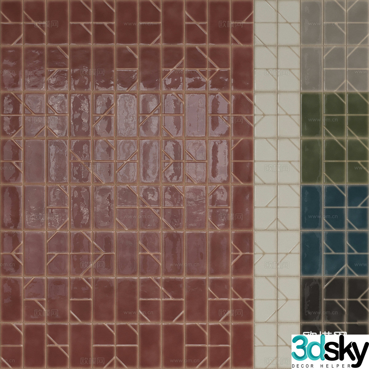 3D model of floor tiles