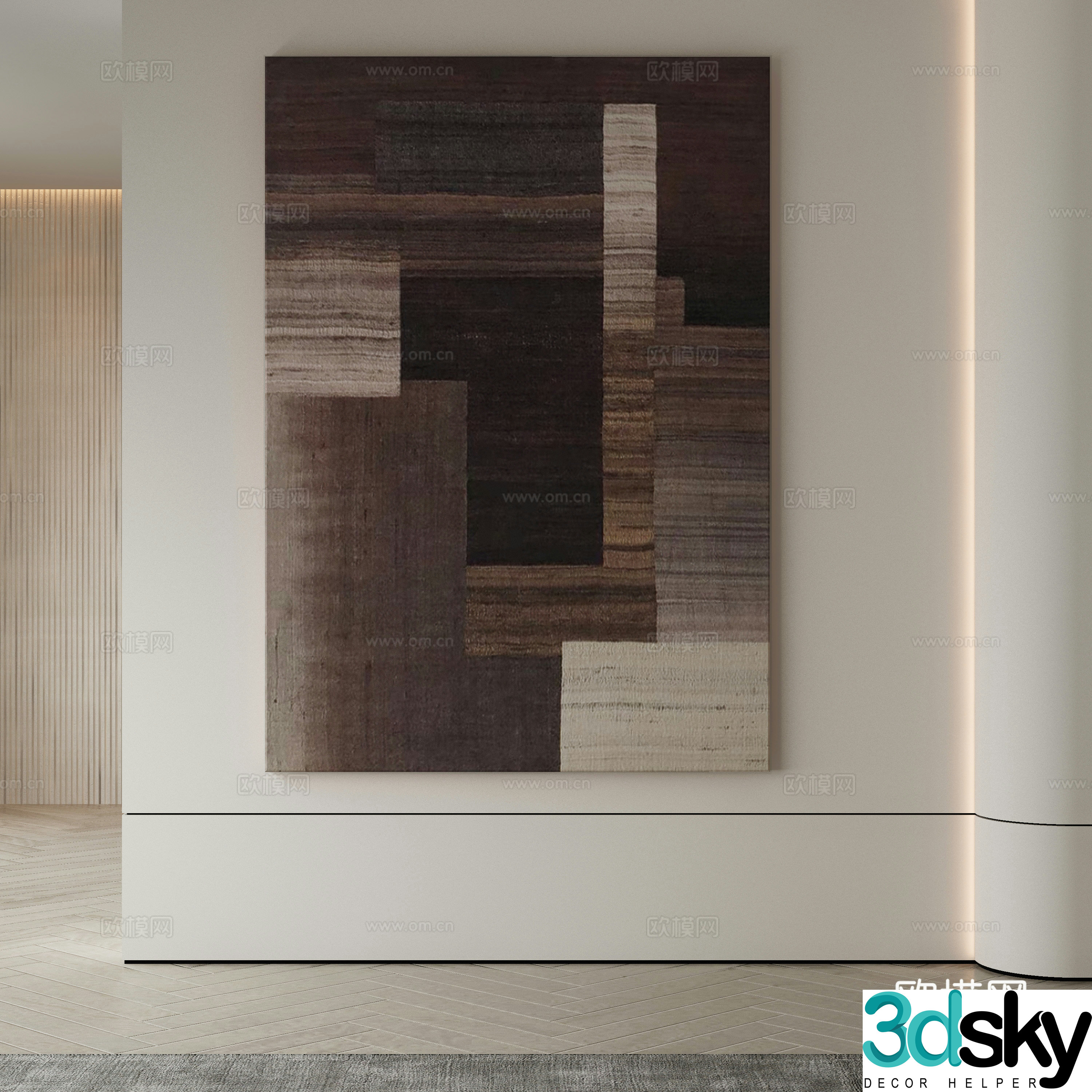 Modern Wasabi Hanging Painting Oil Painting 3D Model