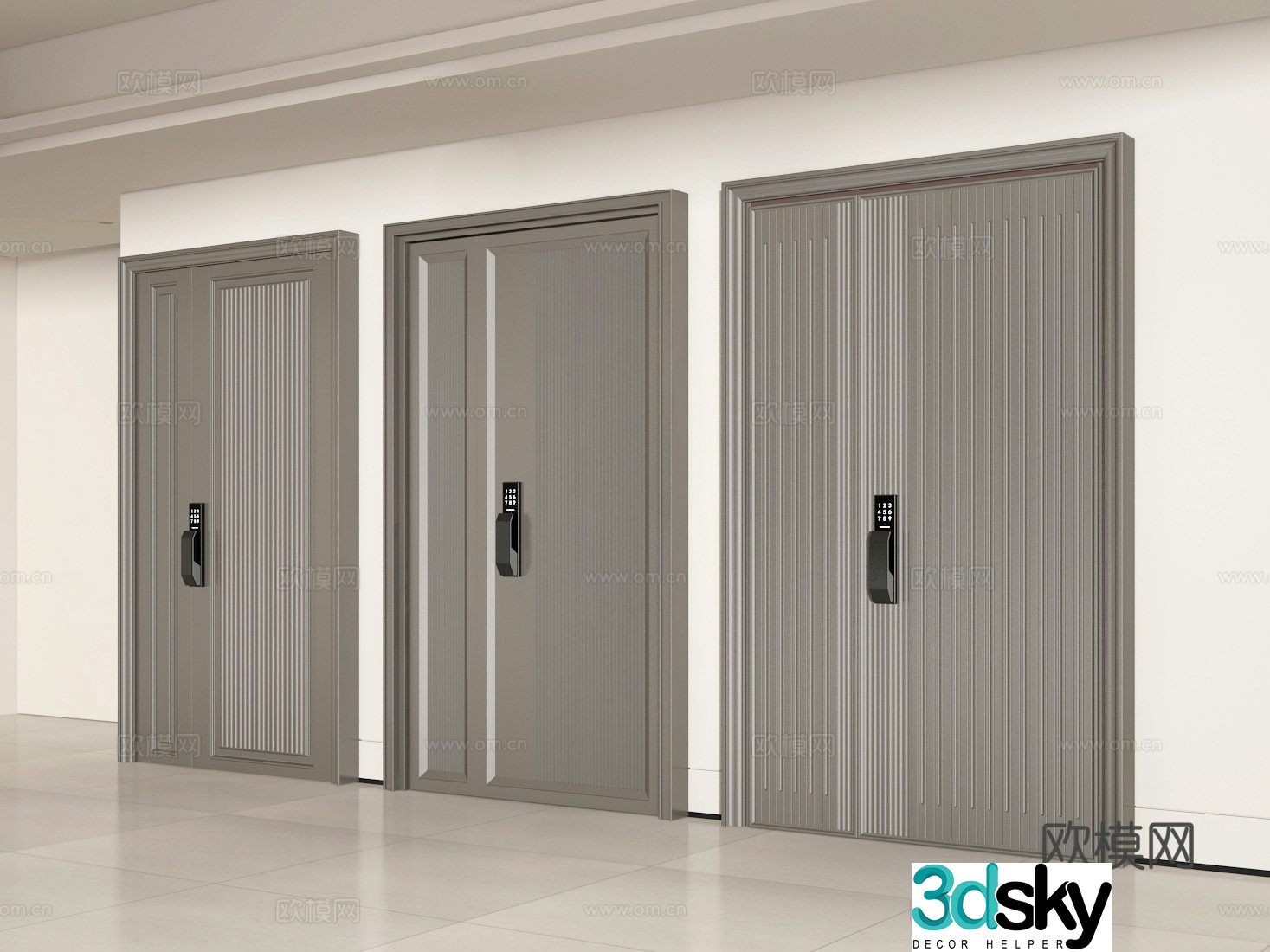 3D model of entry door