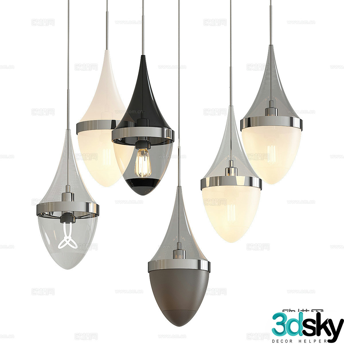 Modern Chandelier Chandelier 3d model