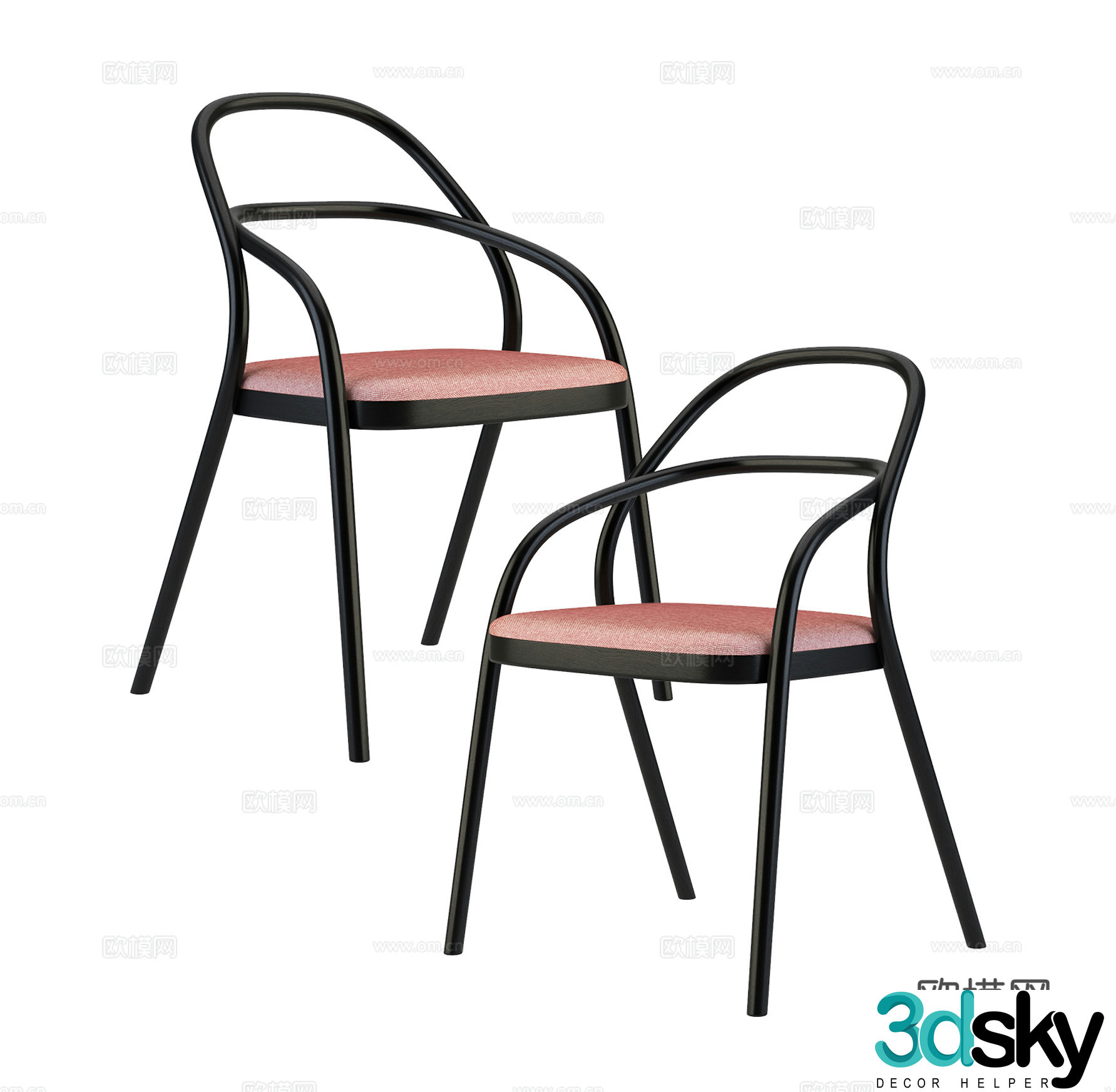 Modern single chair 3d model