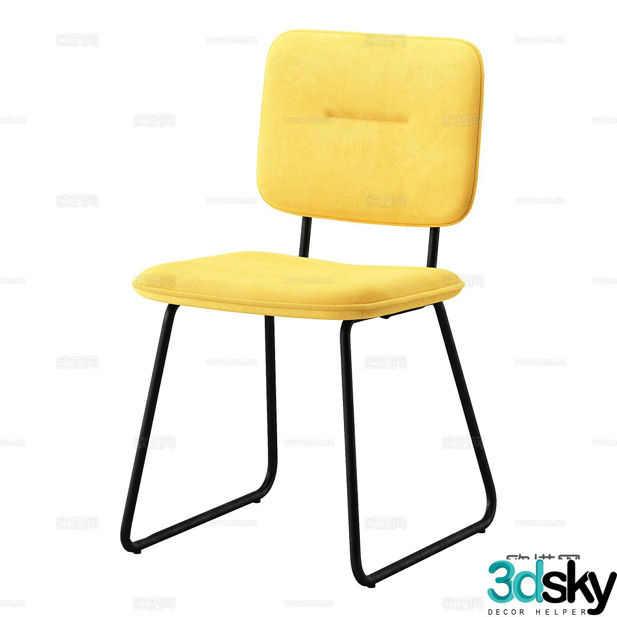 Modern simple single chair chair simple chair casual chair stool 3d model