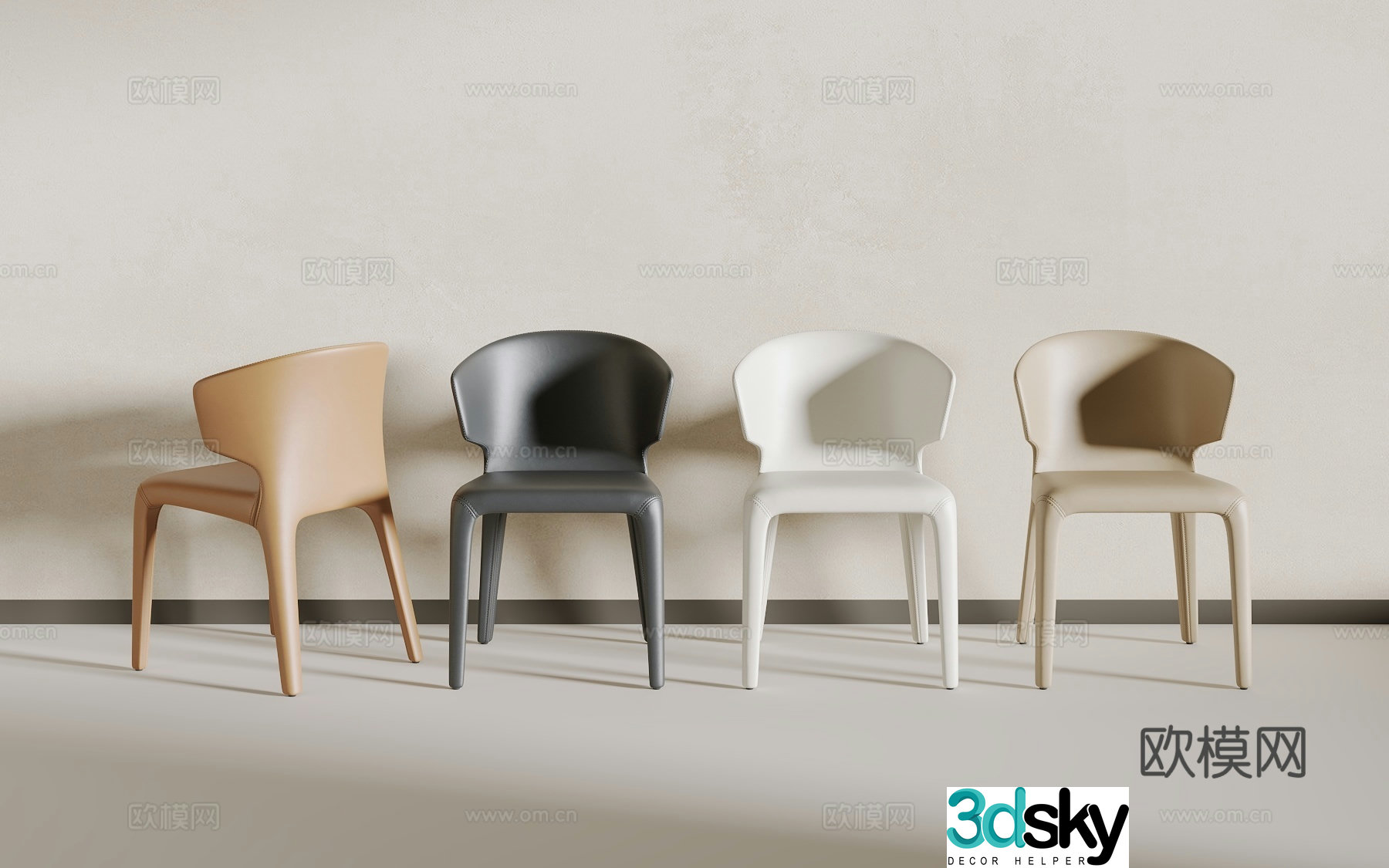 Modern single chair 3d model