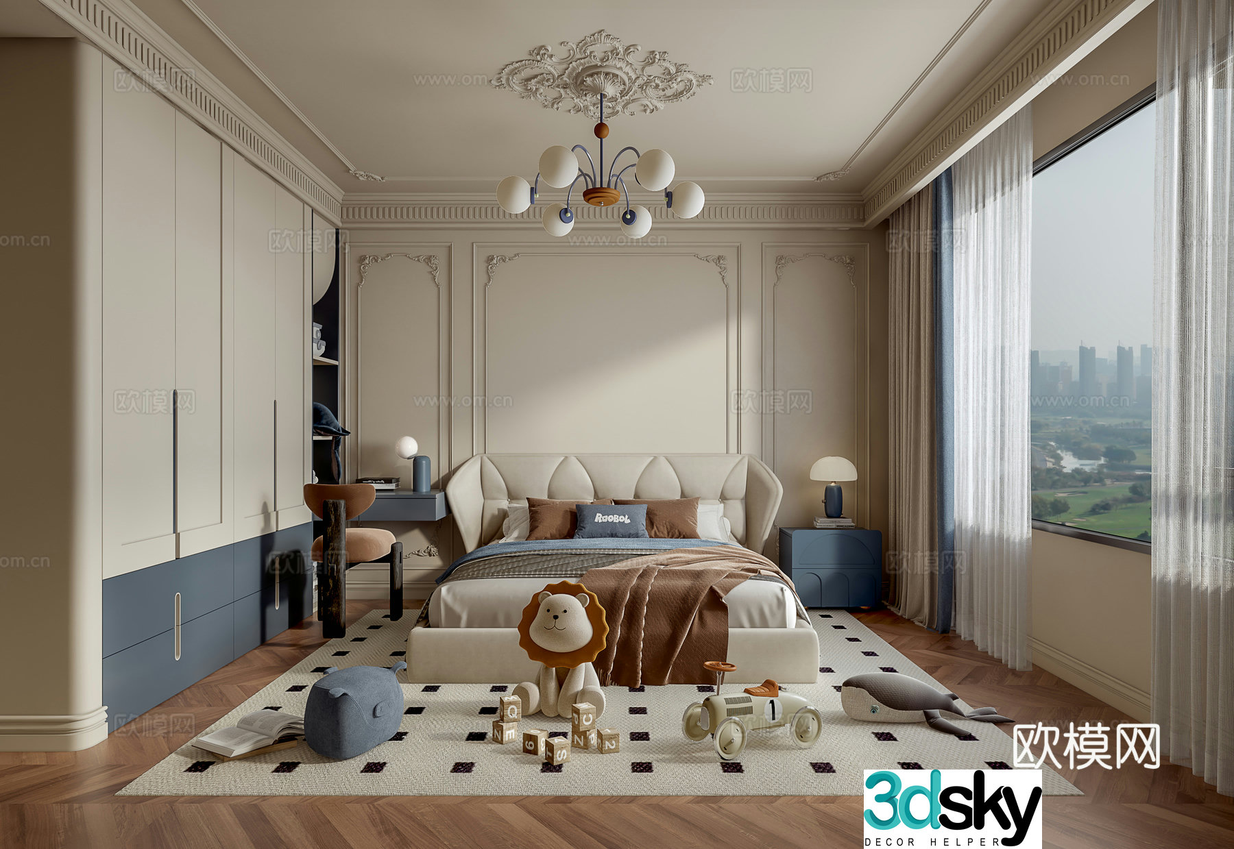 French bedroom 3d model