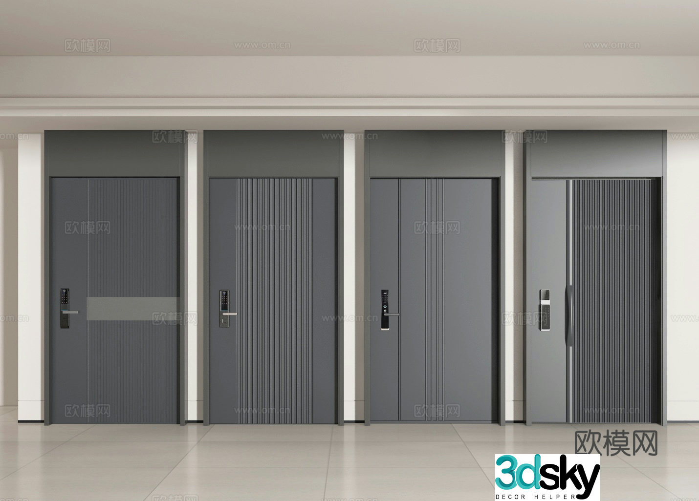 3D model of entry door