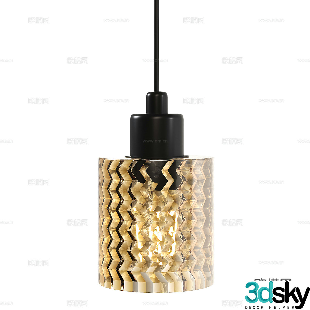 Modern Italian minimalist decorative chandelier 3d model
