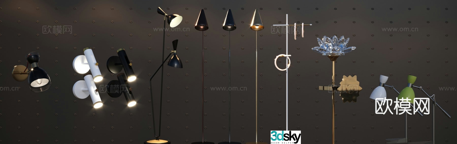 Lamp Floor lamp Table lamp Wall lamp Special-shaped lamp 3D model