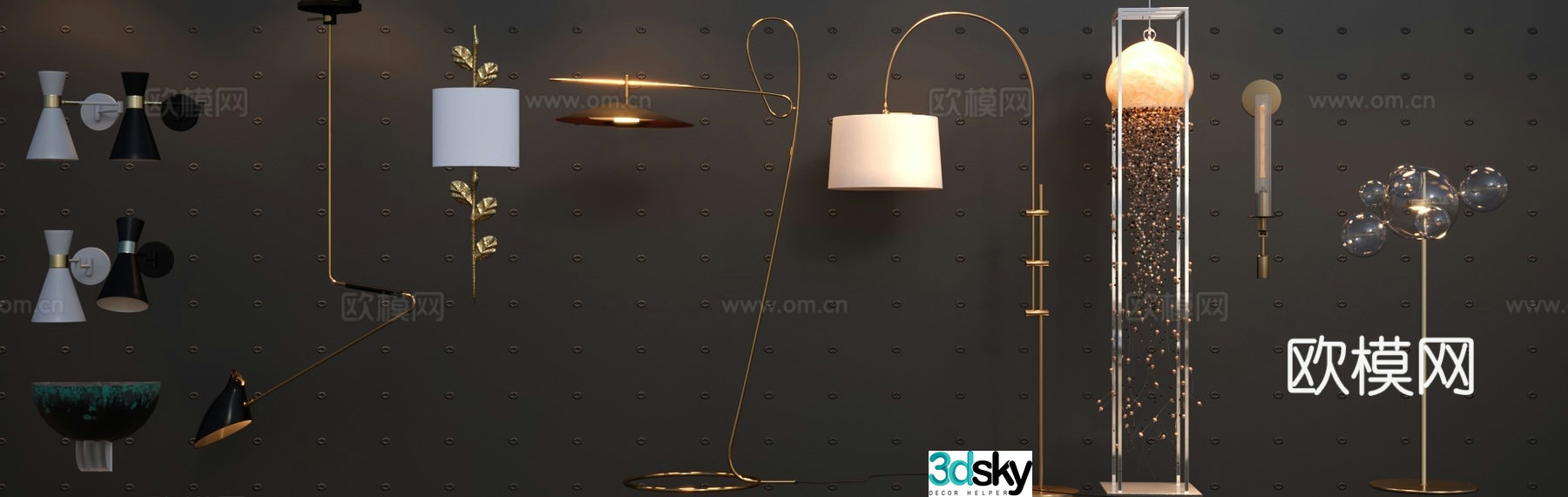 Lamp Floor lamp Table lamp Wall lamp Special-shaped lamp 3D model