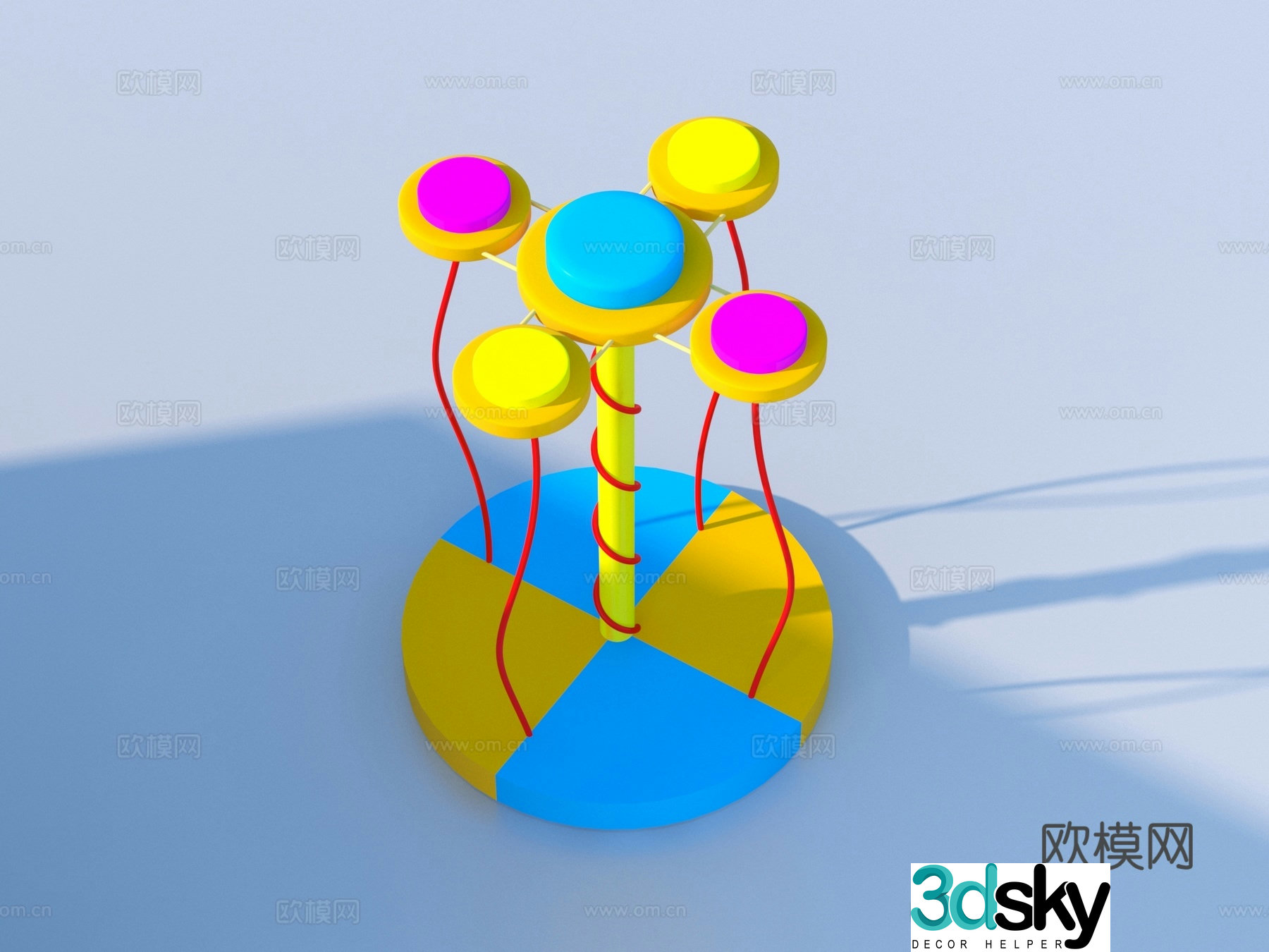Cartoon toys Children’s Paradise Carousel 3d Model