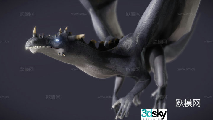 Flying Dragon Loop Animation 3D Model