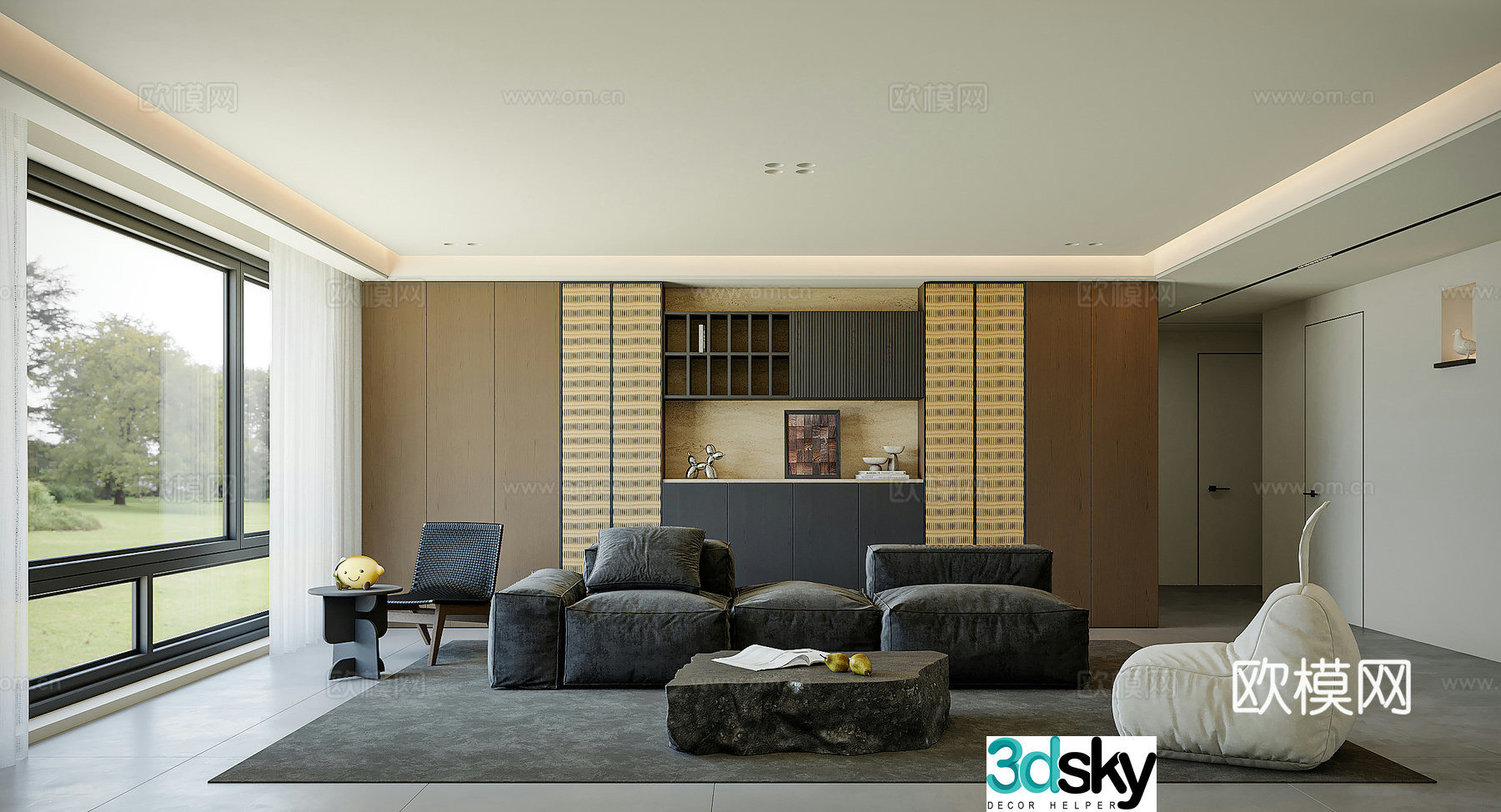 Modern living room 3d model