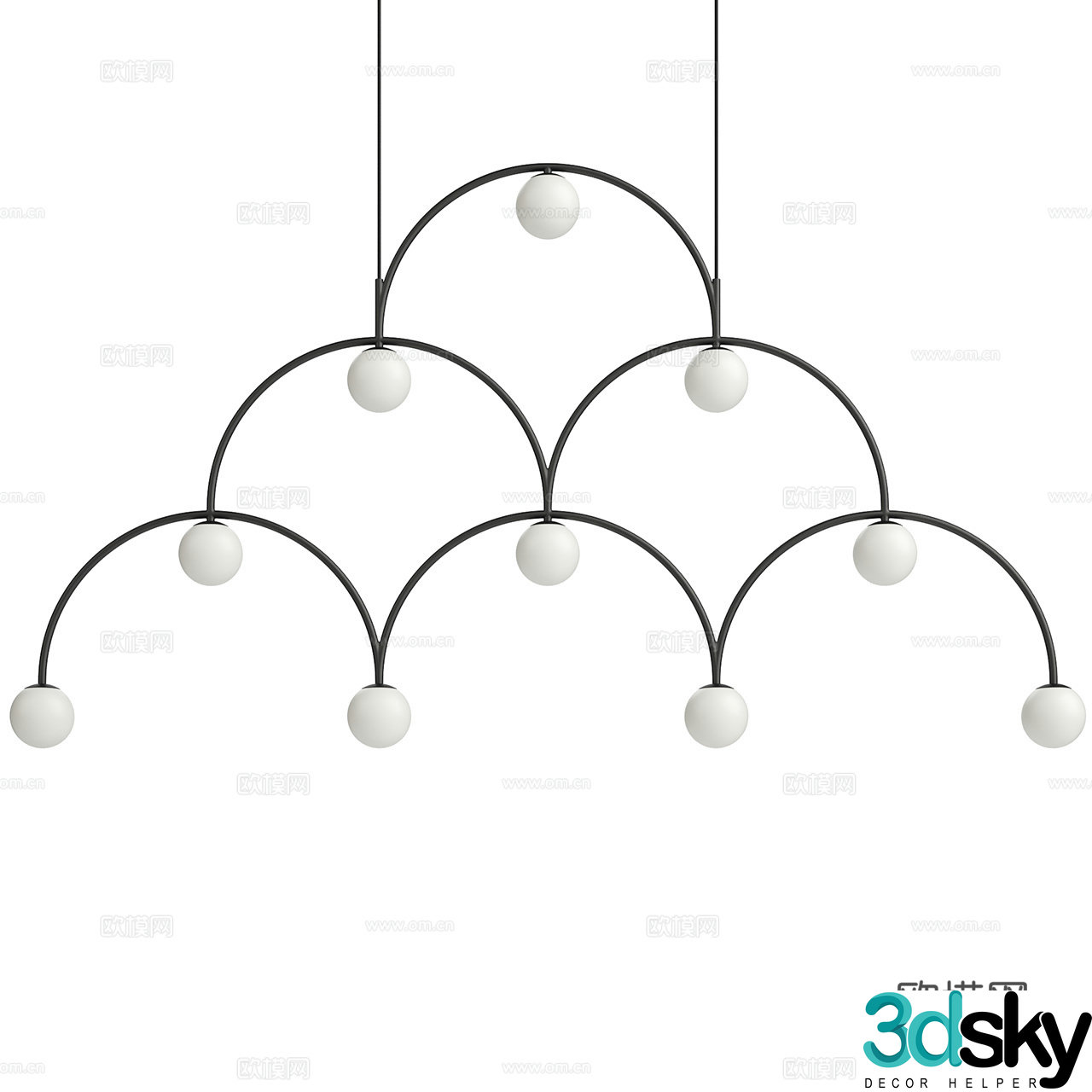 Pholc Minimalist Chandelier Decorative Chandelier Multi-head Chandelier Light Bulb Chandelier Modern Chandelier 3D Model