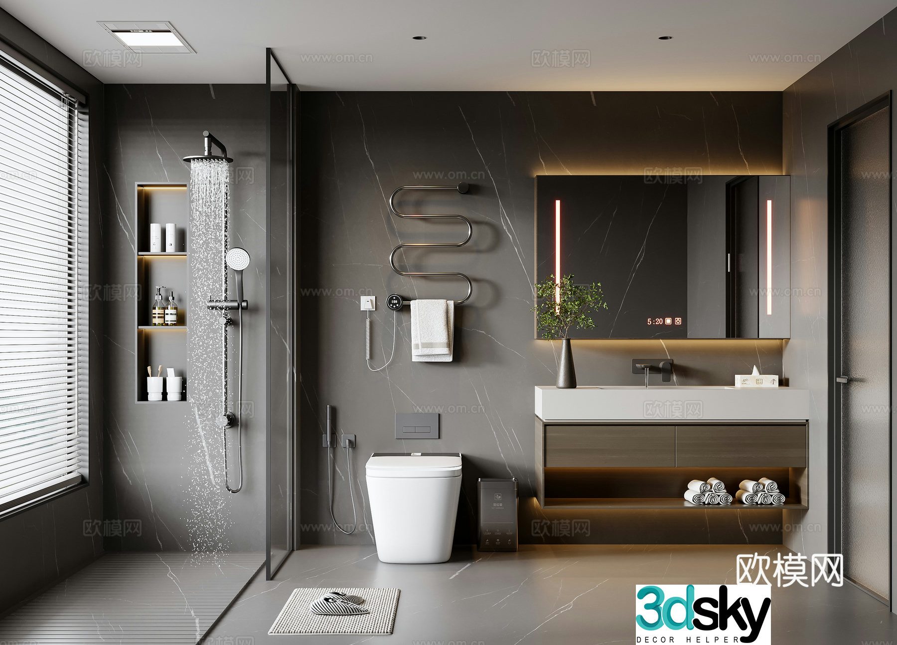 Italian bathroom 3D model