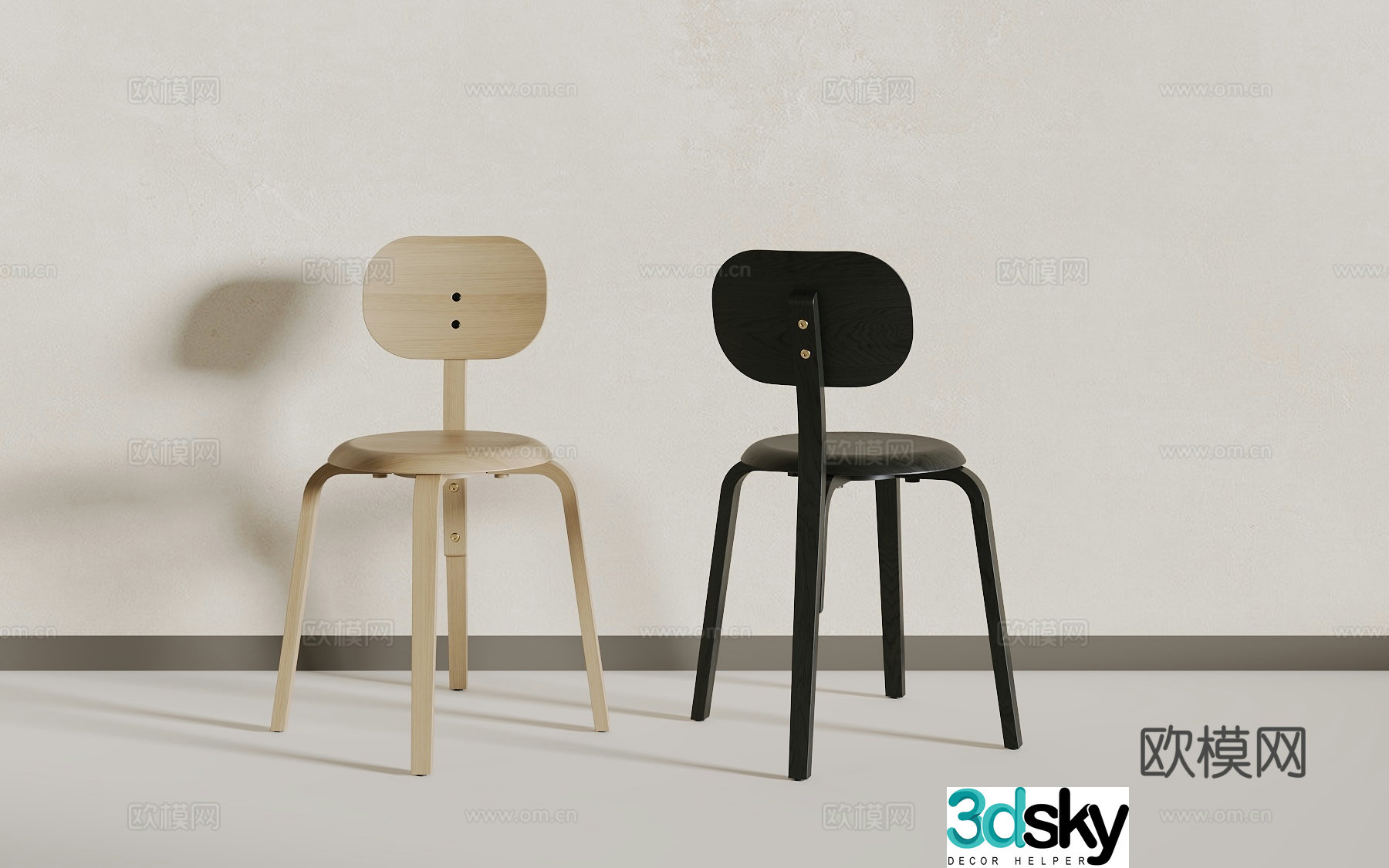 Modern single chair 3d model