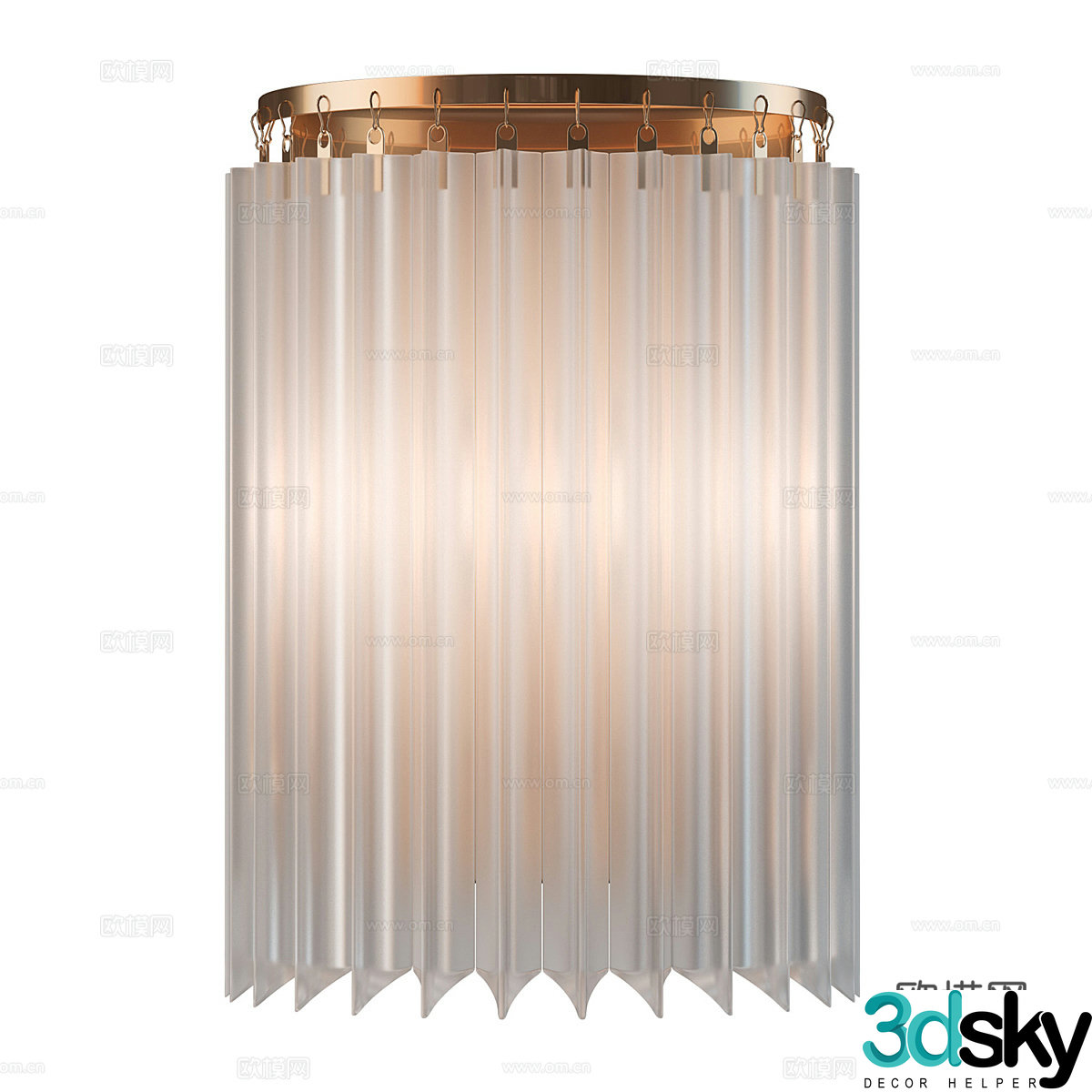 Modern light luxury decorative wall light 3d model