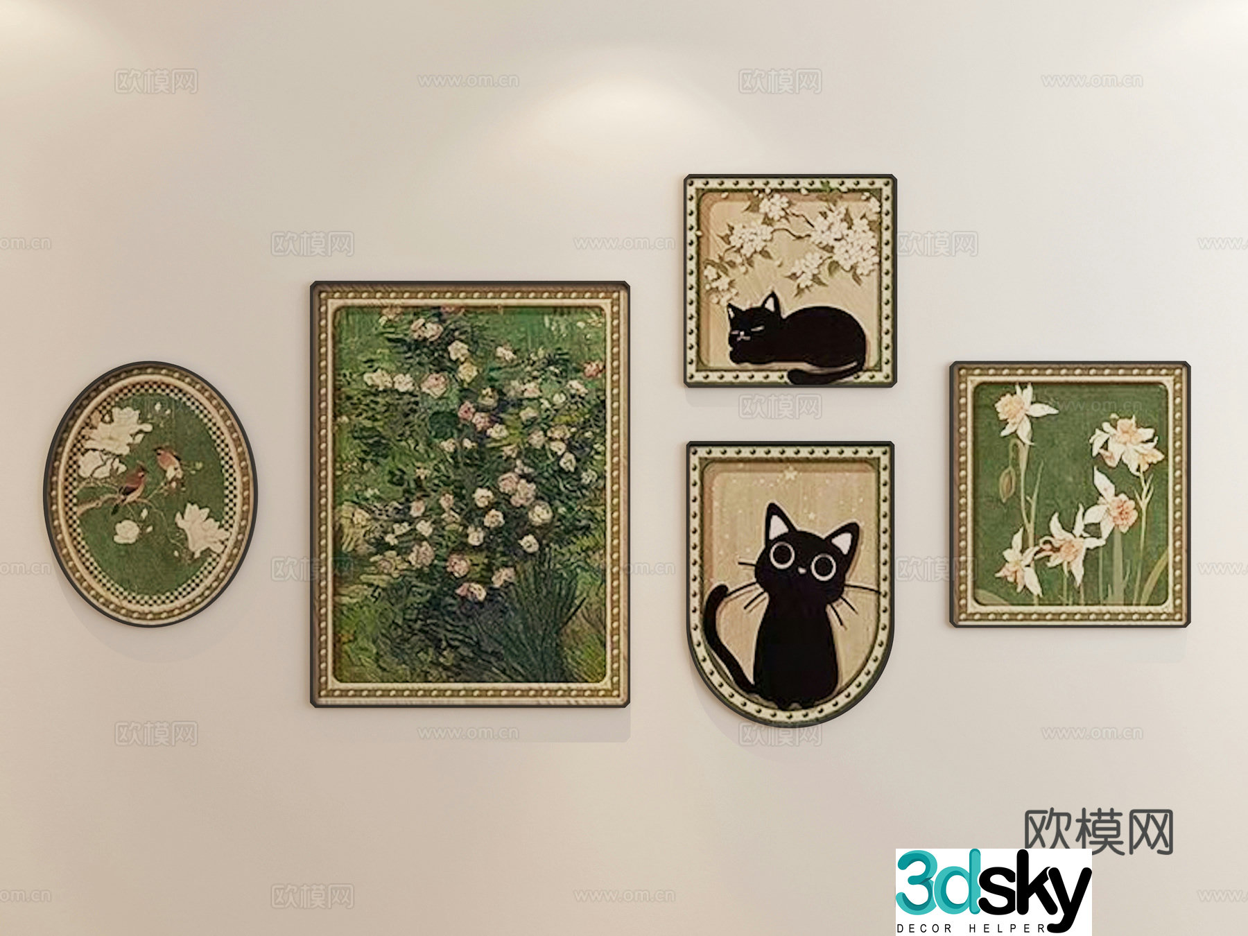 Combination painting Modern Combination painting French Combination painting 3D model