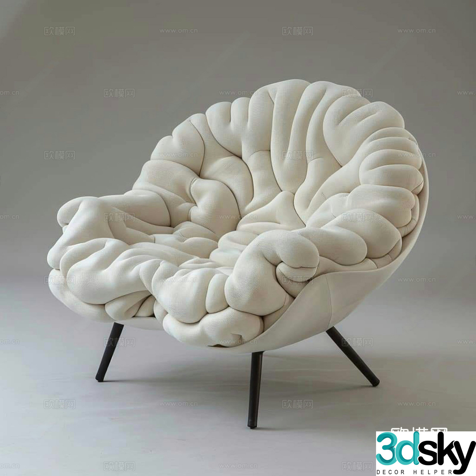 Modern casual chair Leisure chair Single sofa Lazy sofa 3d model