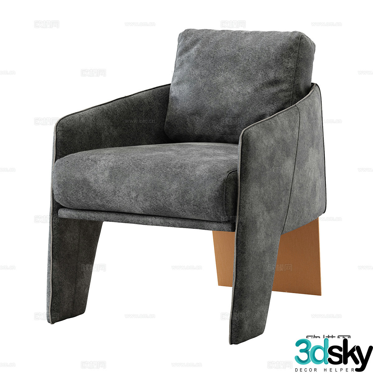Modern single chair 3d model