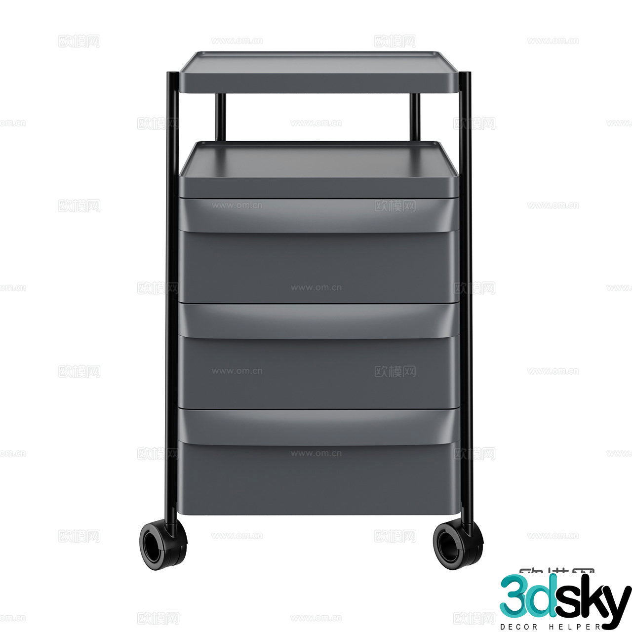 Pedrali Modern Stationery Cabinet Office Cabinet Office Chest of Drawer Storage Cabinet 3D Model