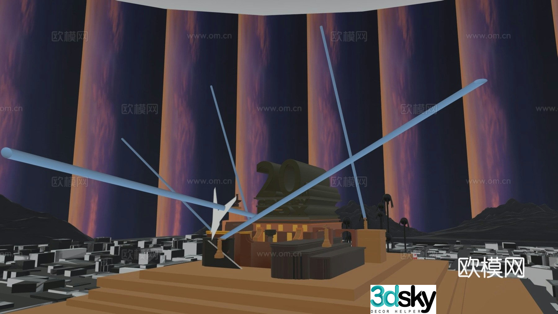 Century Fox 2010 Logo V1 03d model
