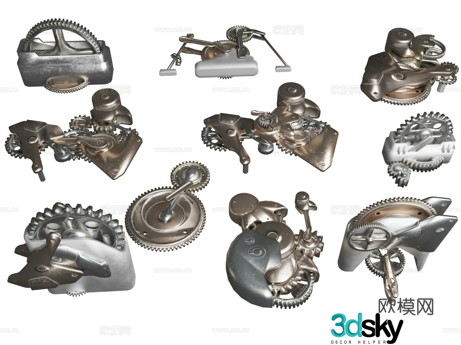 Gears District Steampunk Construction Steampunk Parts Steampunk Parts Steam 3D Model