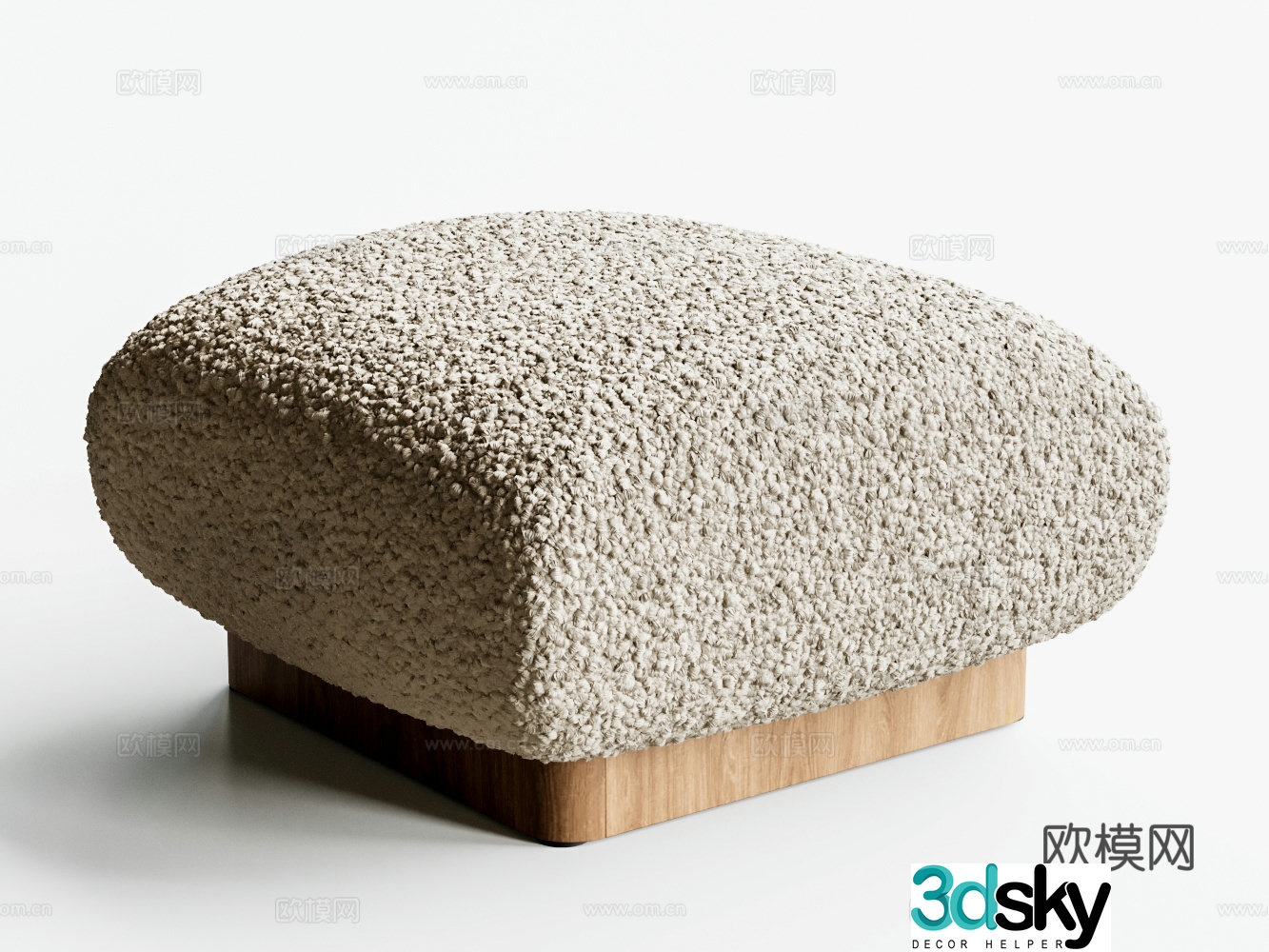 Wasabi stool Sofa stool Square sofa stool Shoe change stool Foot 3D model