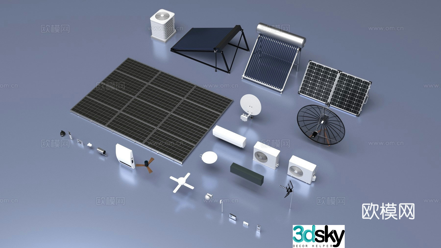 3D model of building public facilities and equipment