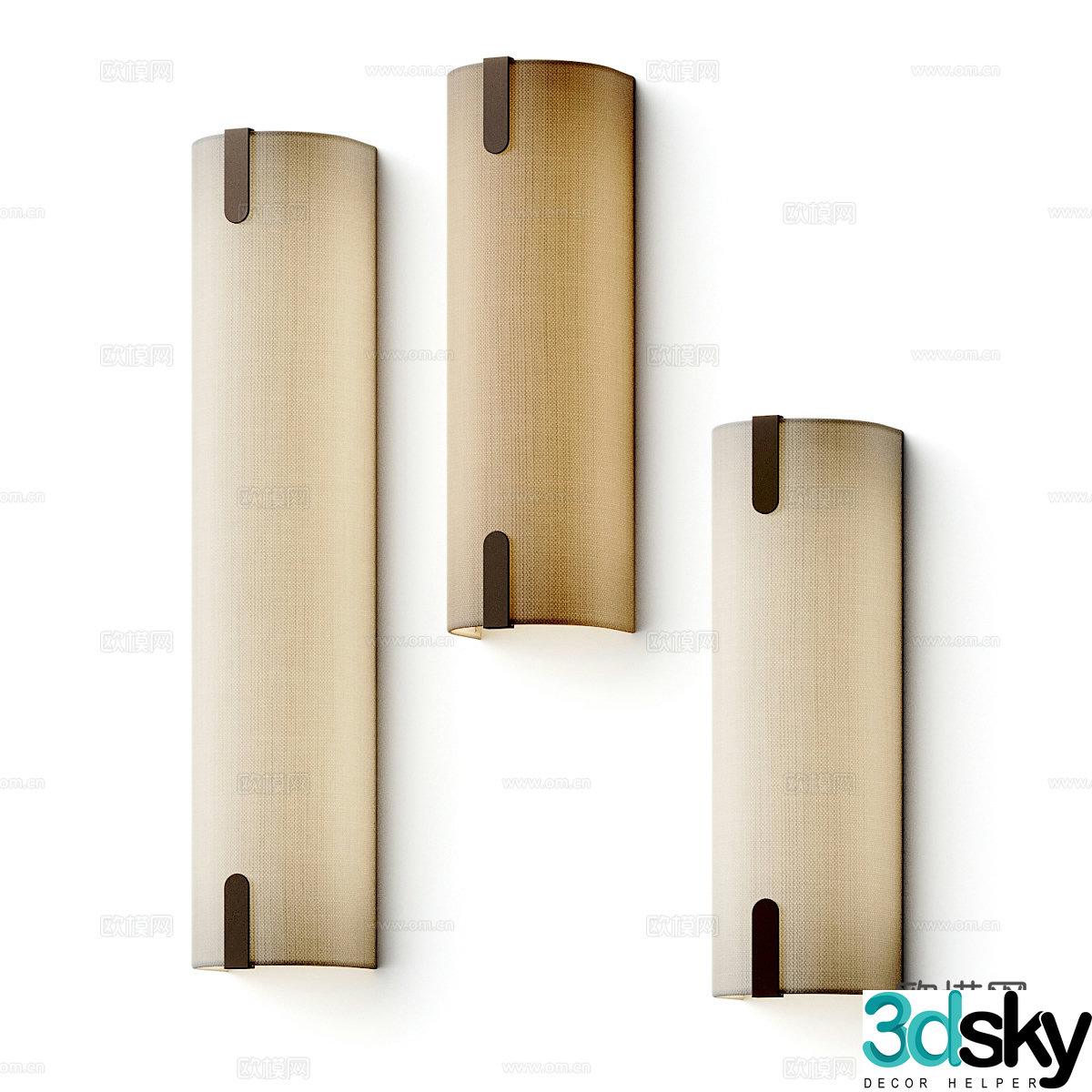 Middle-aged wall lamp Long strip wall lamp New Chinese style wall lamp Outdoor wall lamp 3D model