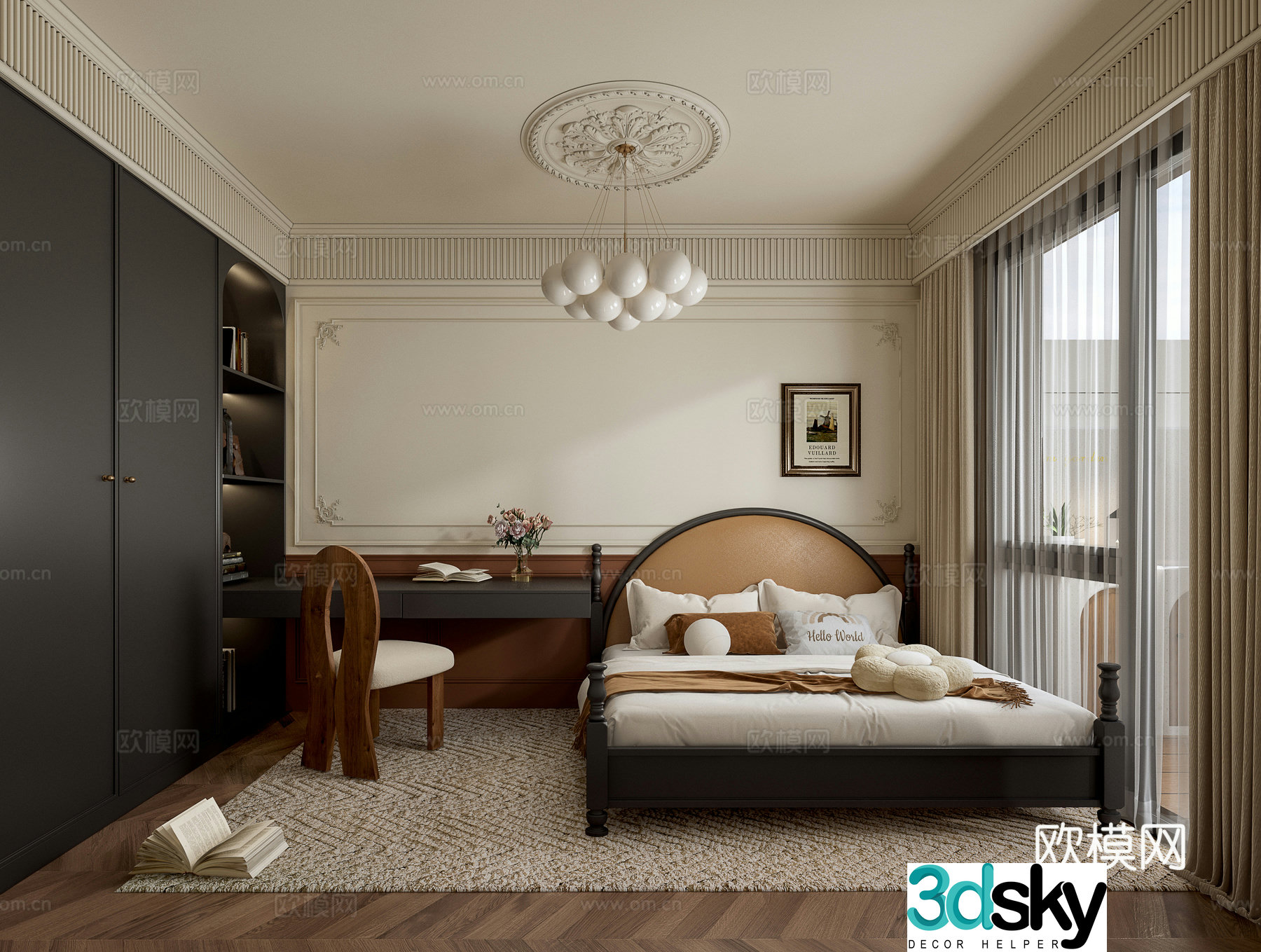 French bedroom 3d model