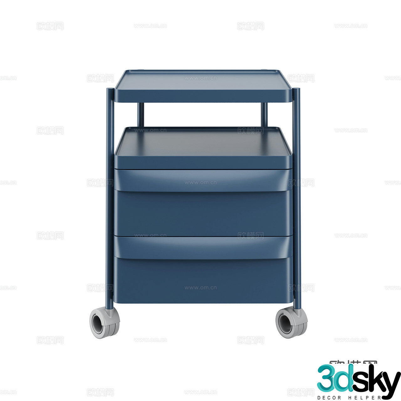 Pedrali Modern Stationery Cabinet Office Cabinet Office Chest of Drawer Storage Cabinet 3D Model