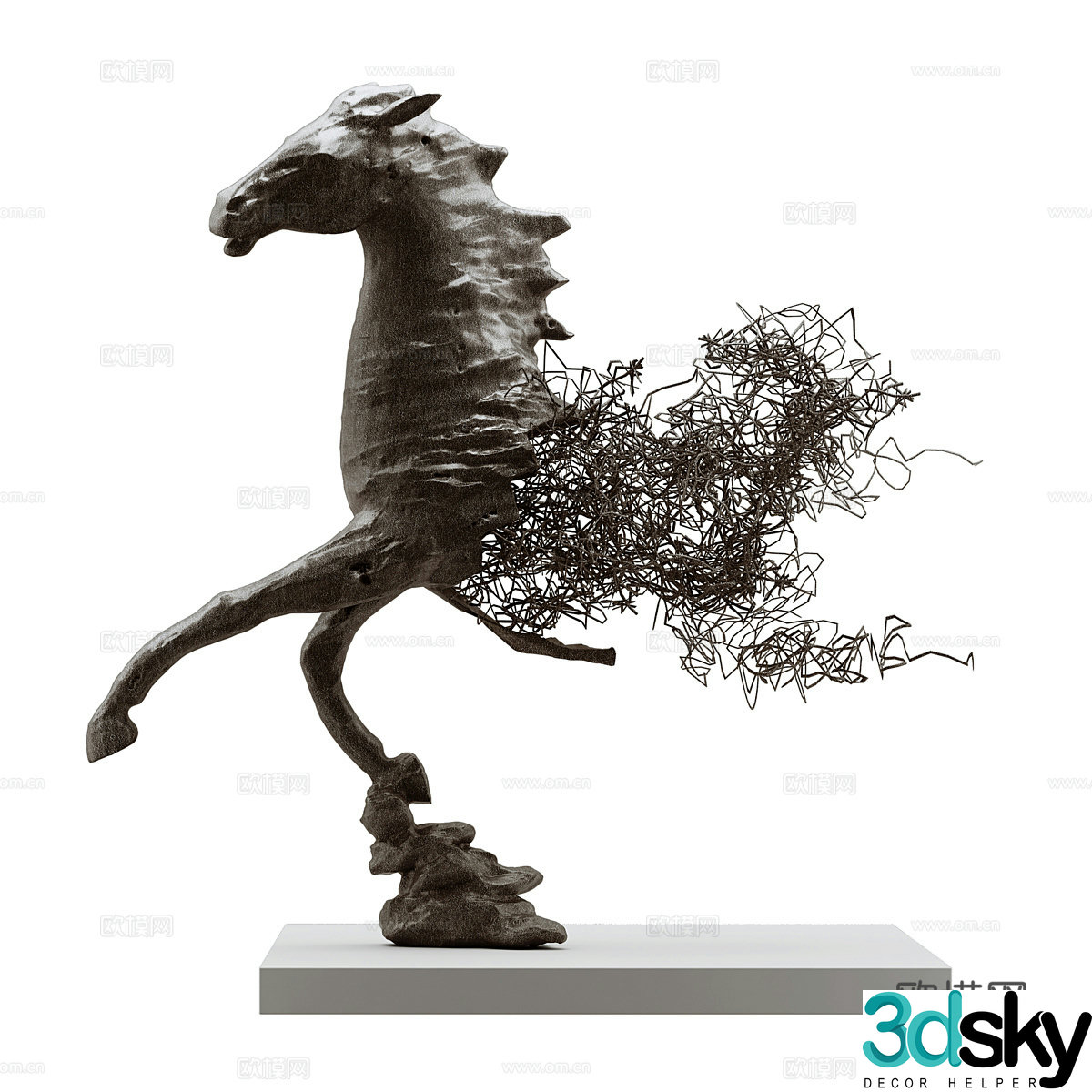 Modern Italian horse sculpture 3d model