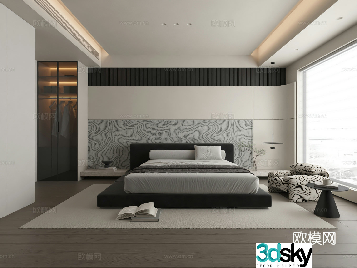Italian style bedroom 3d model