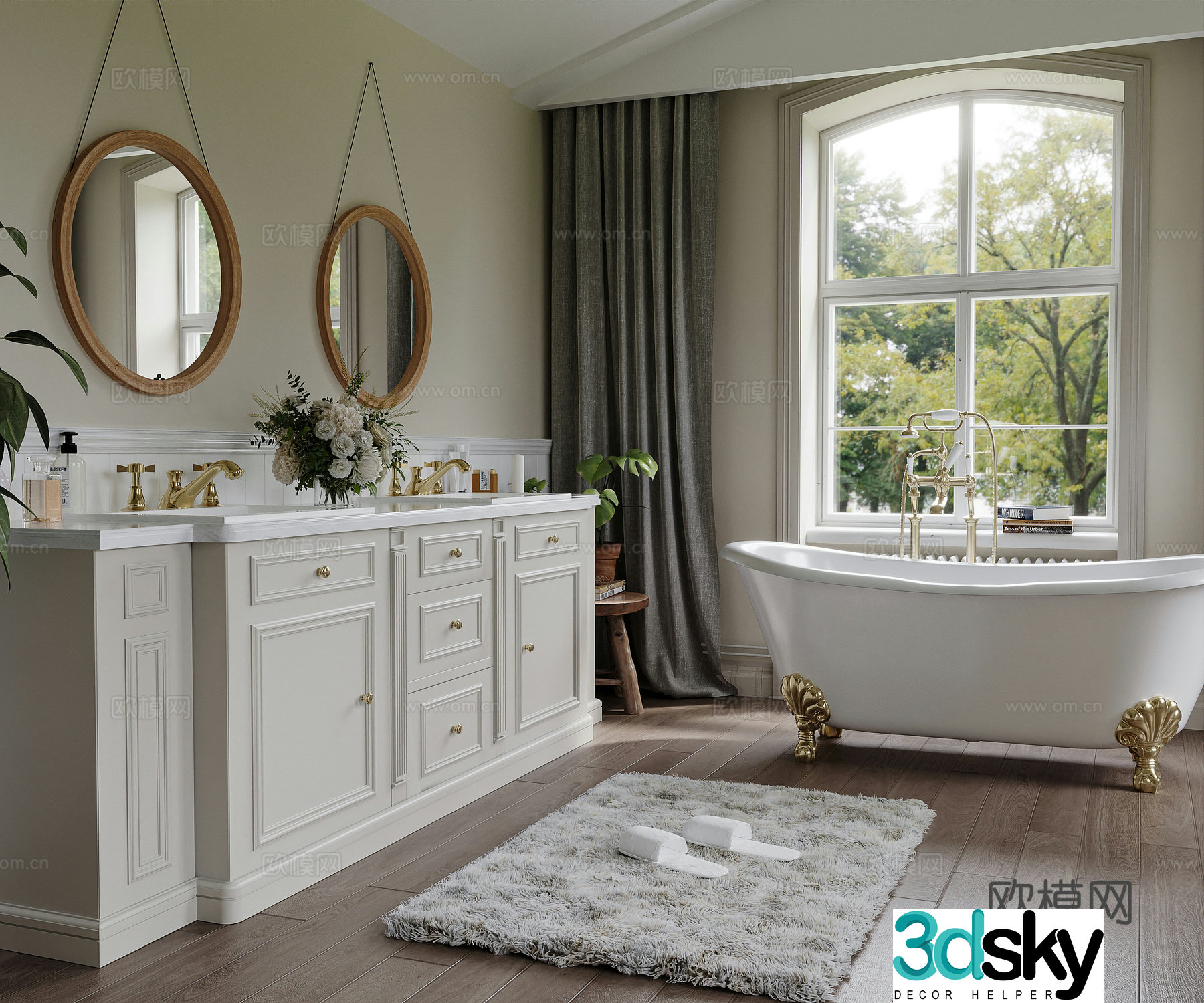 American bathroom 3D model