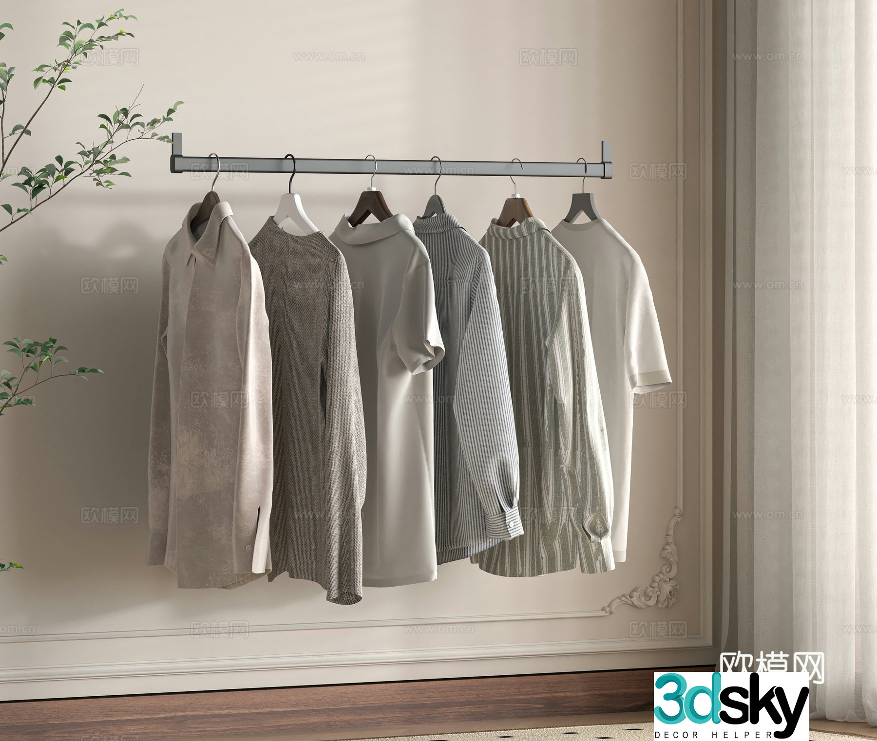 Modern hanger 3d model