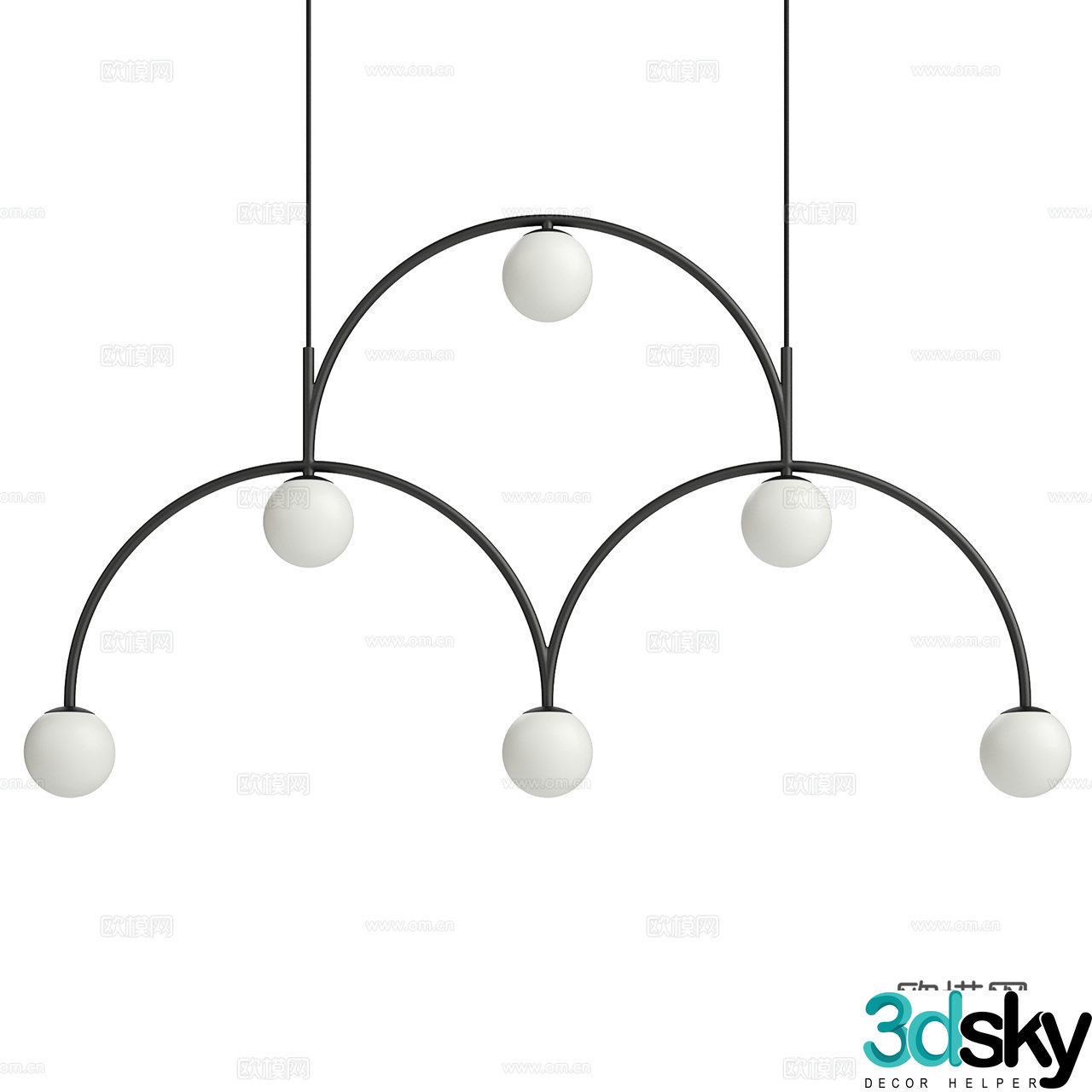 Pholc Minimalist Chandelier Decorative Chandelier Multi-head Chandelier Light Bulb Chandelier Modern Chandelier 3D Model