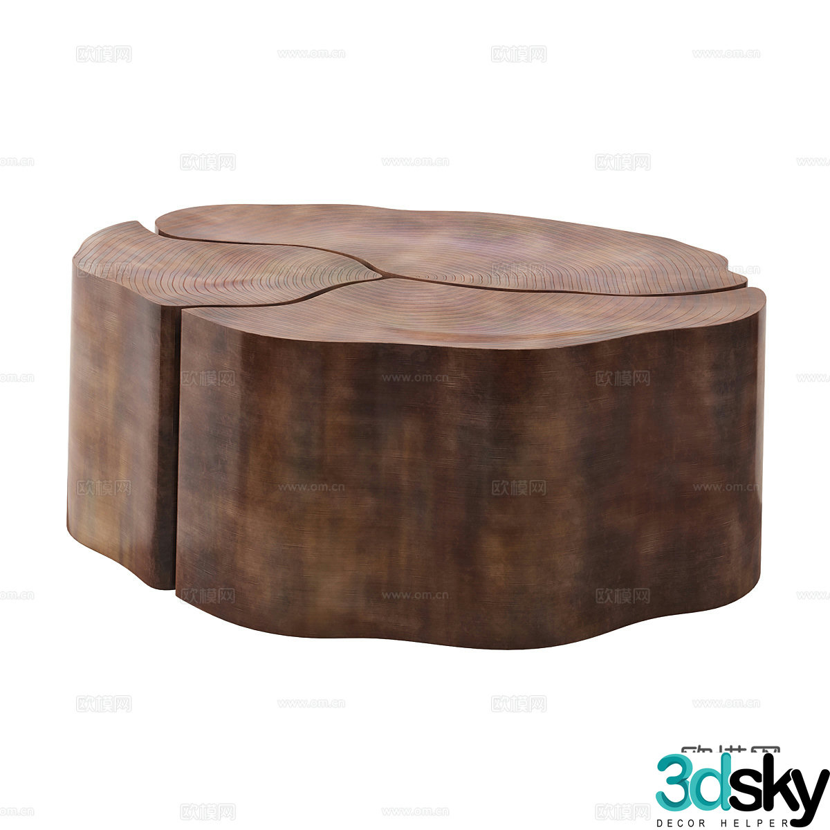 New Chinese style Wasabi solid wood coffee table 3D model